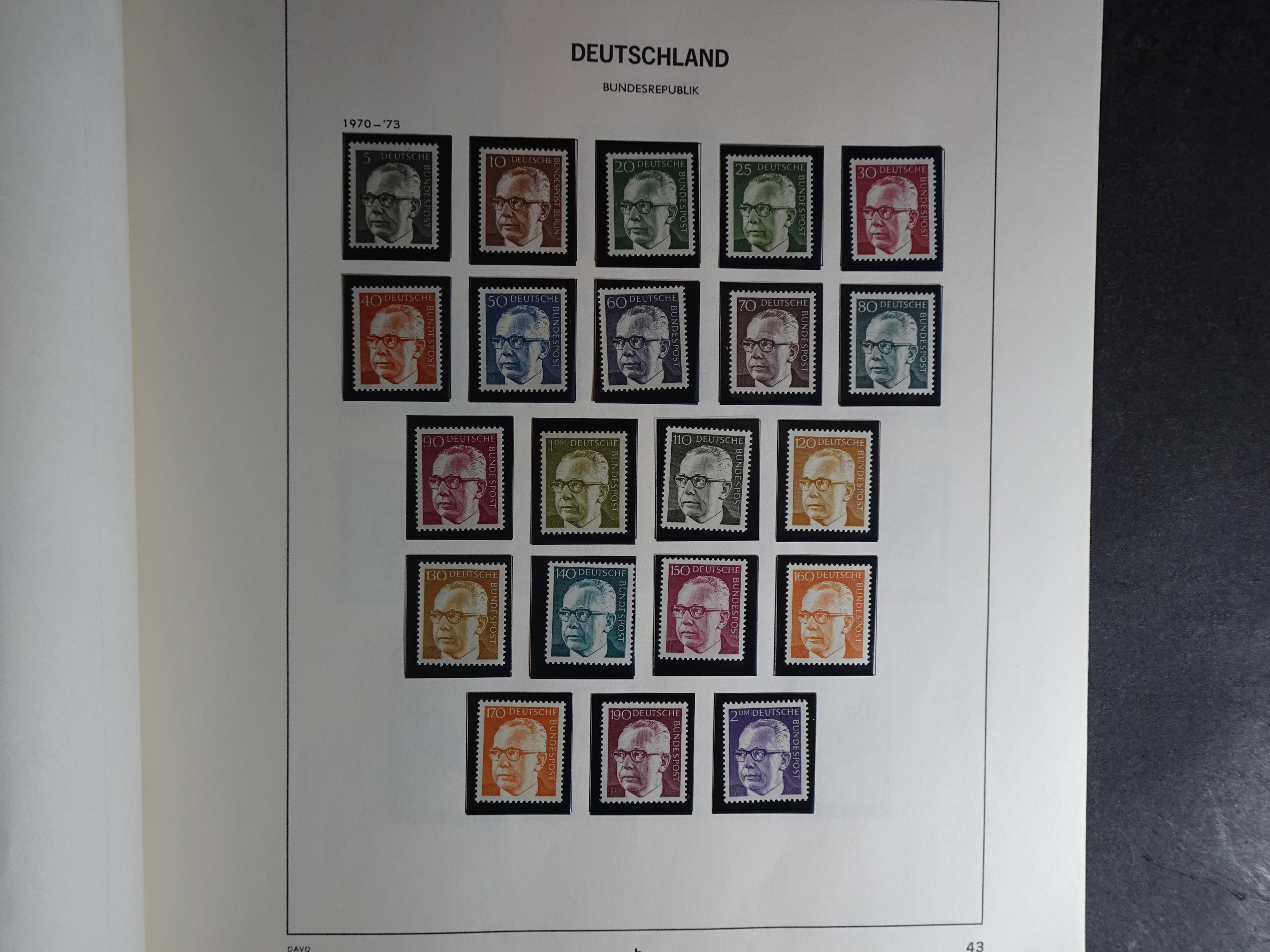 Verzameling vanaf 1949 in Davo album met prima begin periode onder andere Posthoornserie ongebruikt. 38