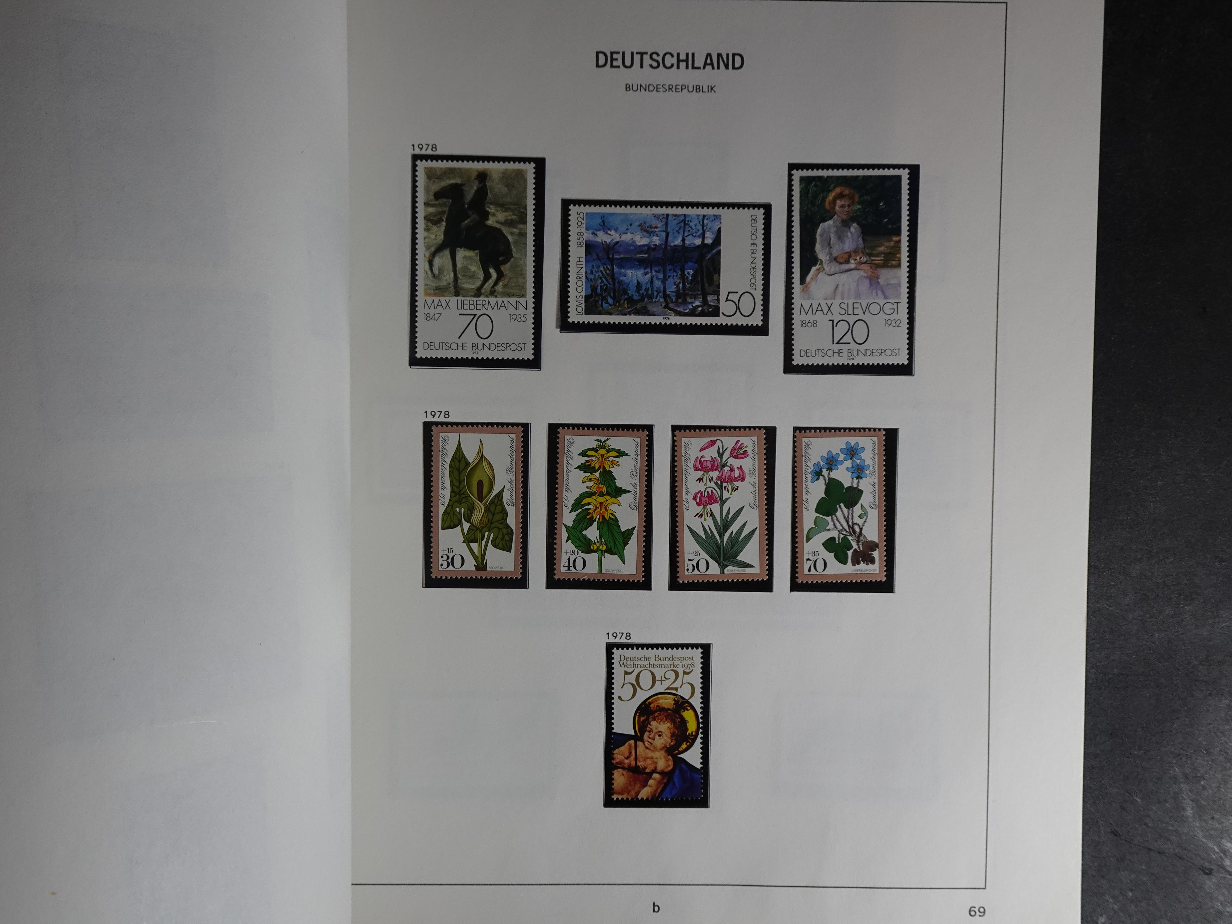 Verzameling vanaf 1949 in Davo album met prima begin periode onder andere Posthoornserie ongebruikt. 64