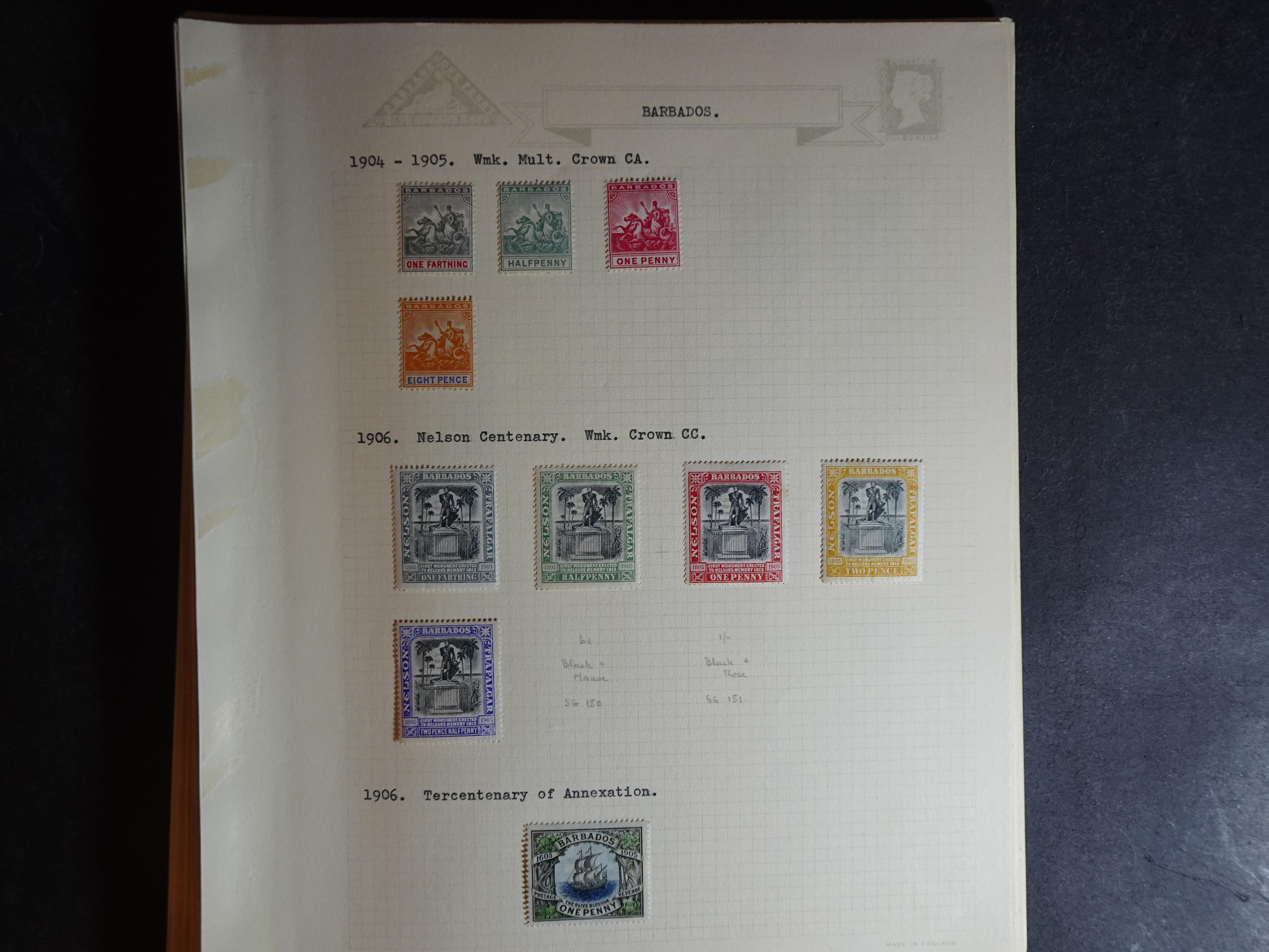 Verzameling 1882 - 1977 op blanco album bladen in Klemband. 3