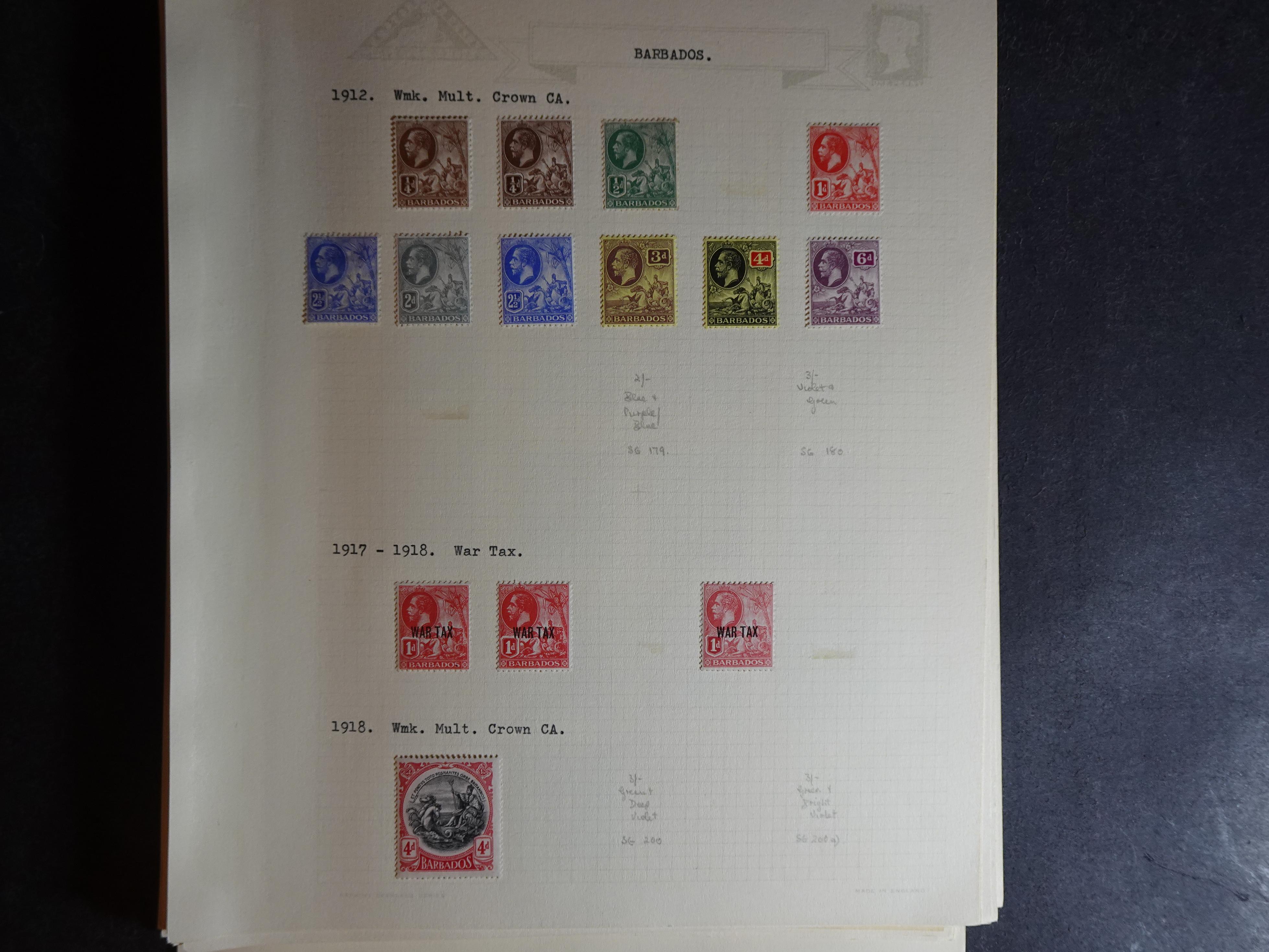 Verzameling 1882 - 1977 op blanco album bladen in Klemband. 5