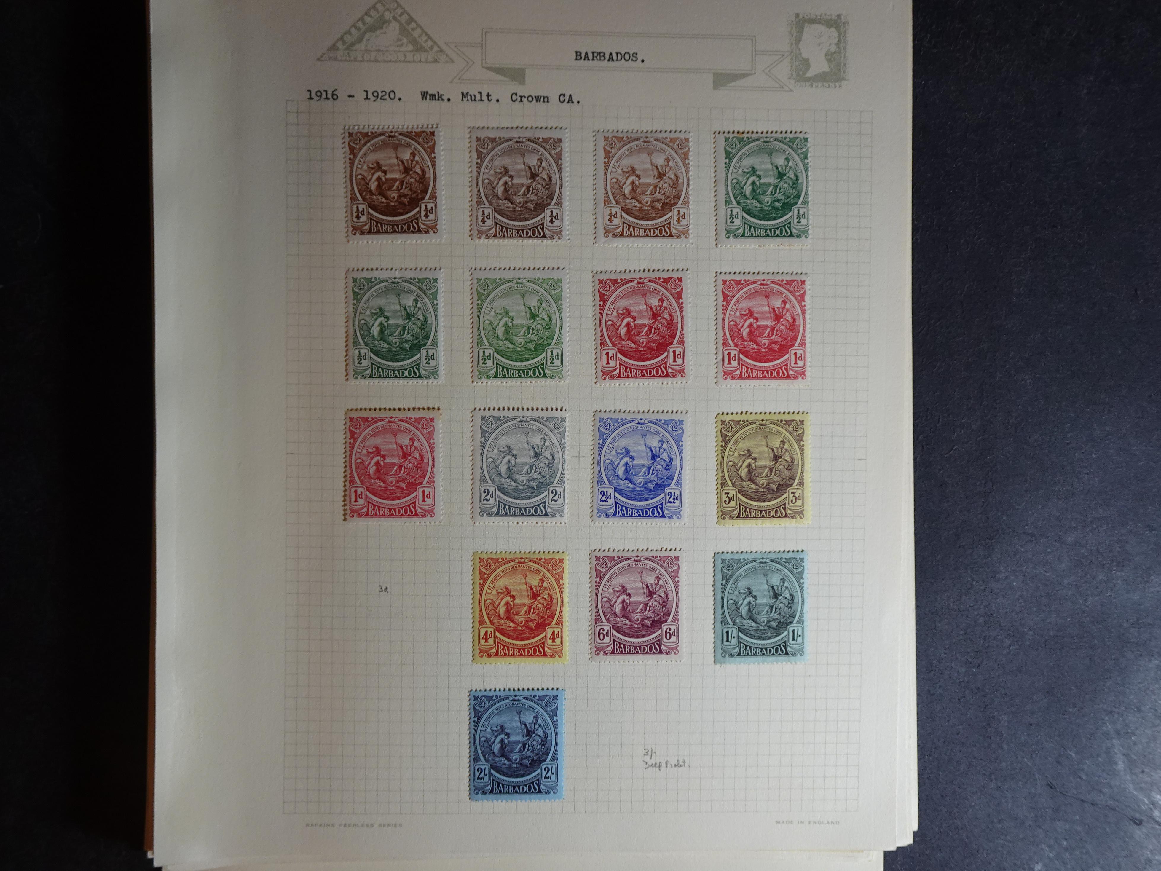 Verzameling 1882 - 1977 op blanco album bladen in Klemband. 6