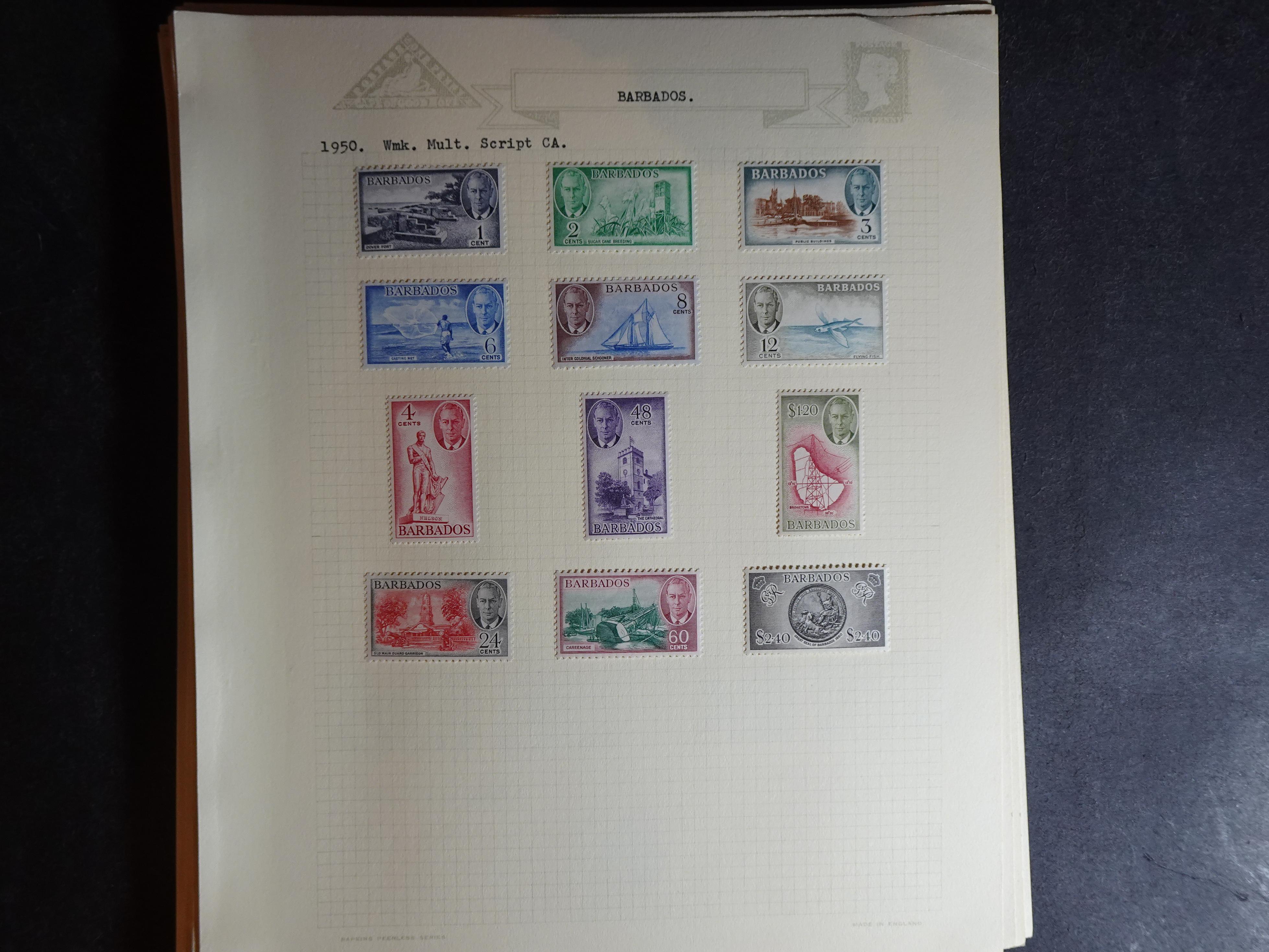 Verzameling 1882 - 1977 op blanco album bladen in Klemband. 13