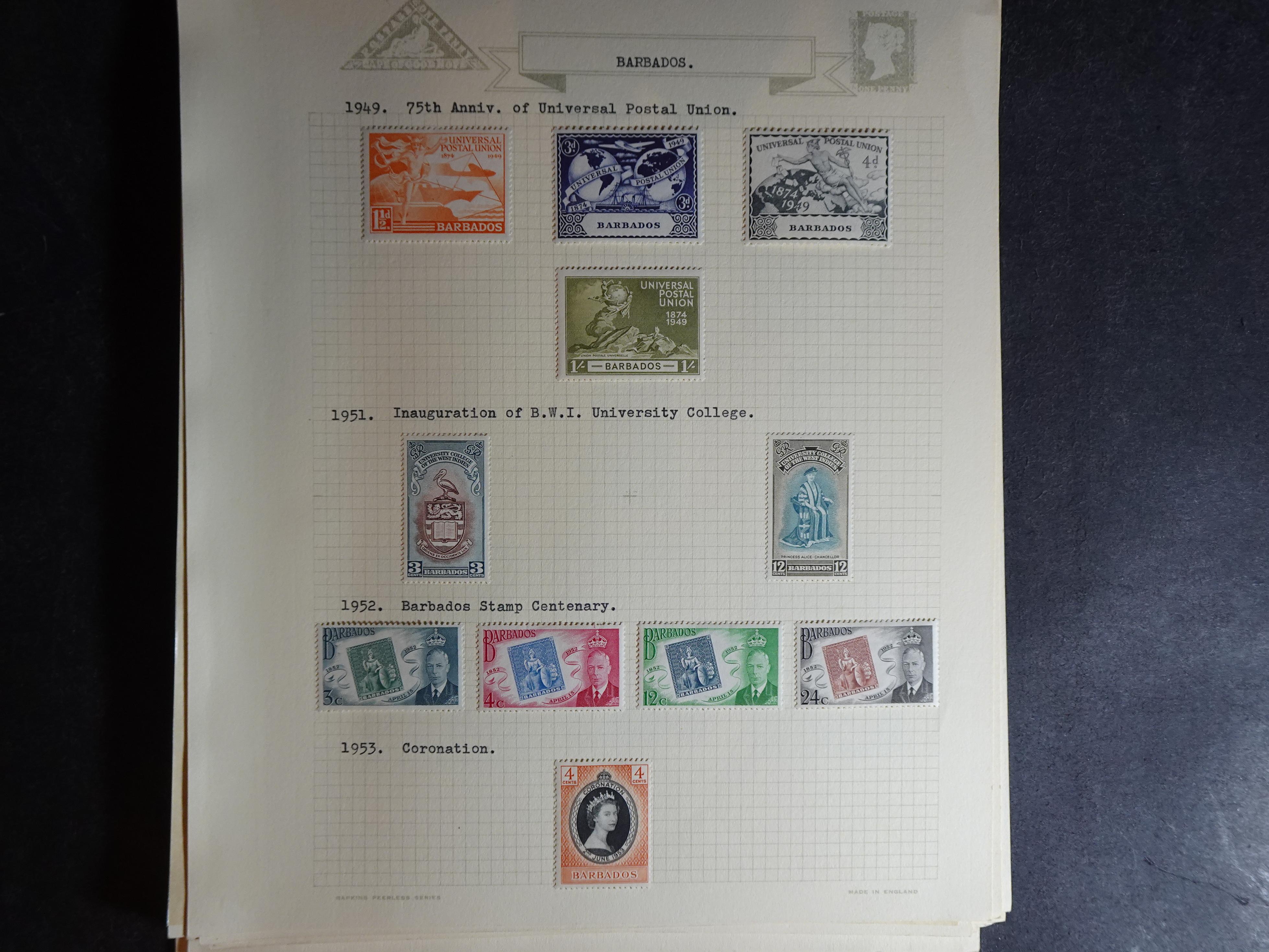 Verzameling 1882 - 1977 op blanco album bladen in Klemband. 14