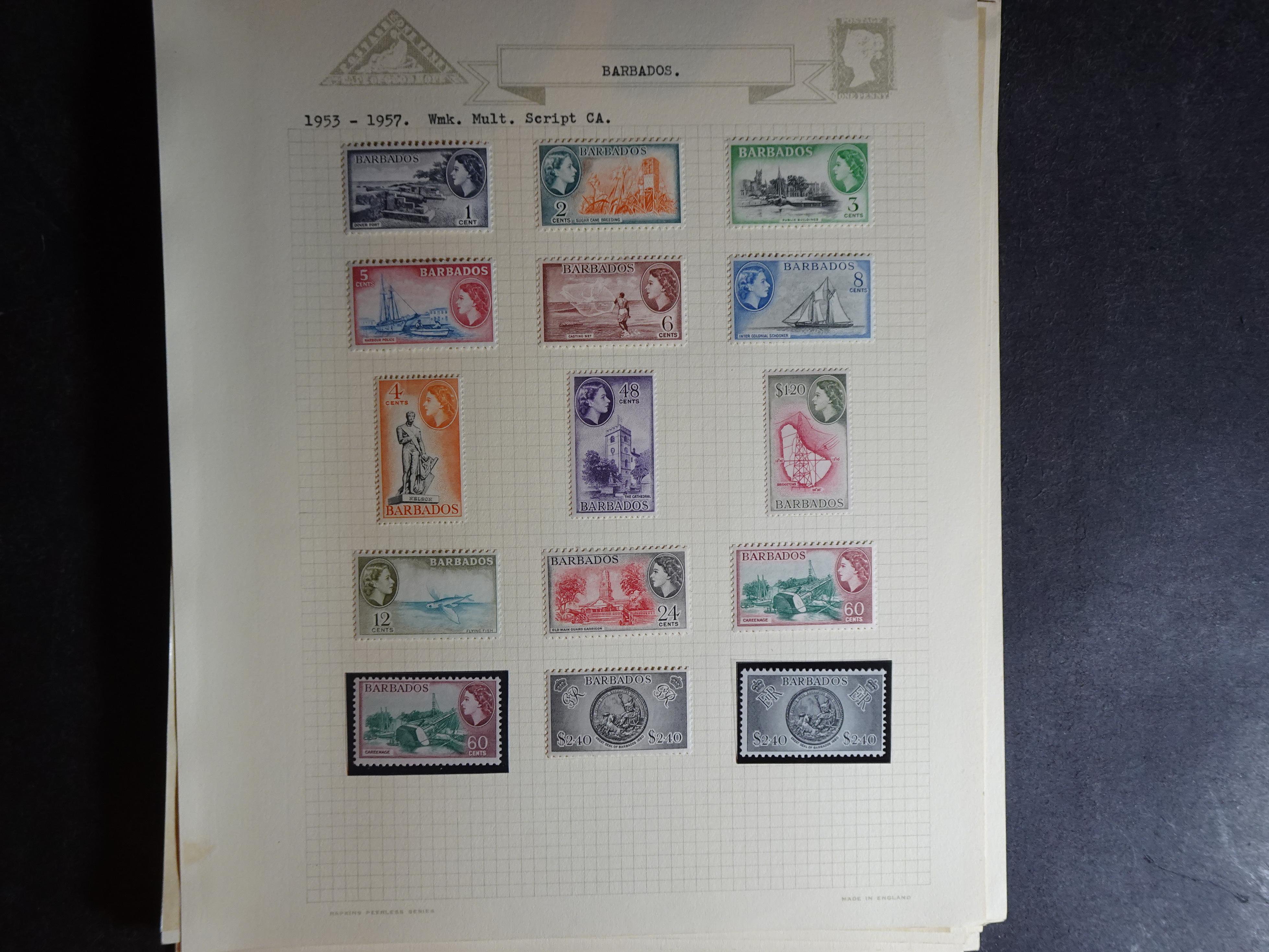 Verzameling 1882 - 1977 op blanco album bladen in Klemband. 15