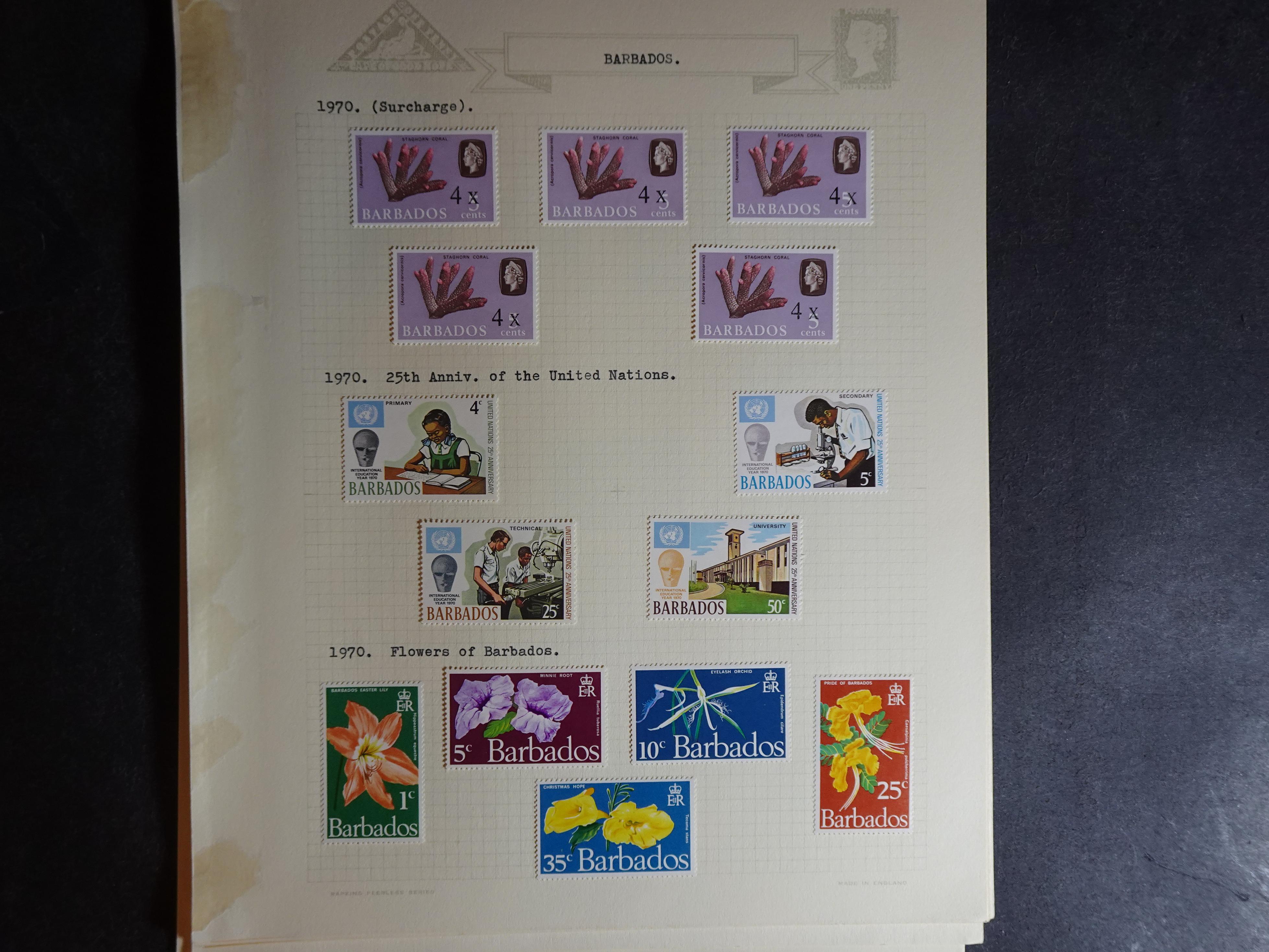 Verzameling 1882 - 1977 op blanco album bladen in Klemband. 25