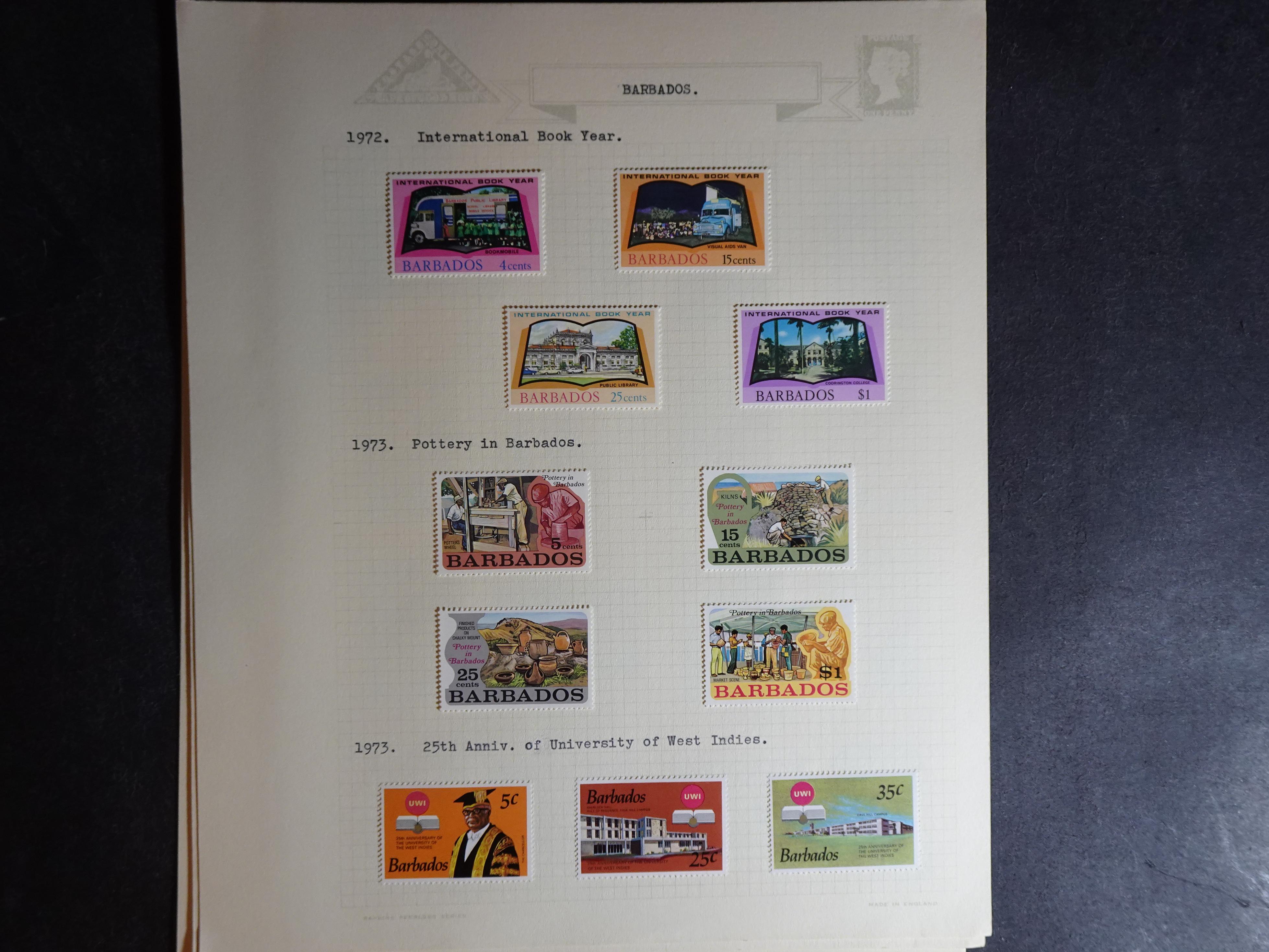 Verzameling 1882 - 1977 op blanco album bladen in Klemband. 29