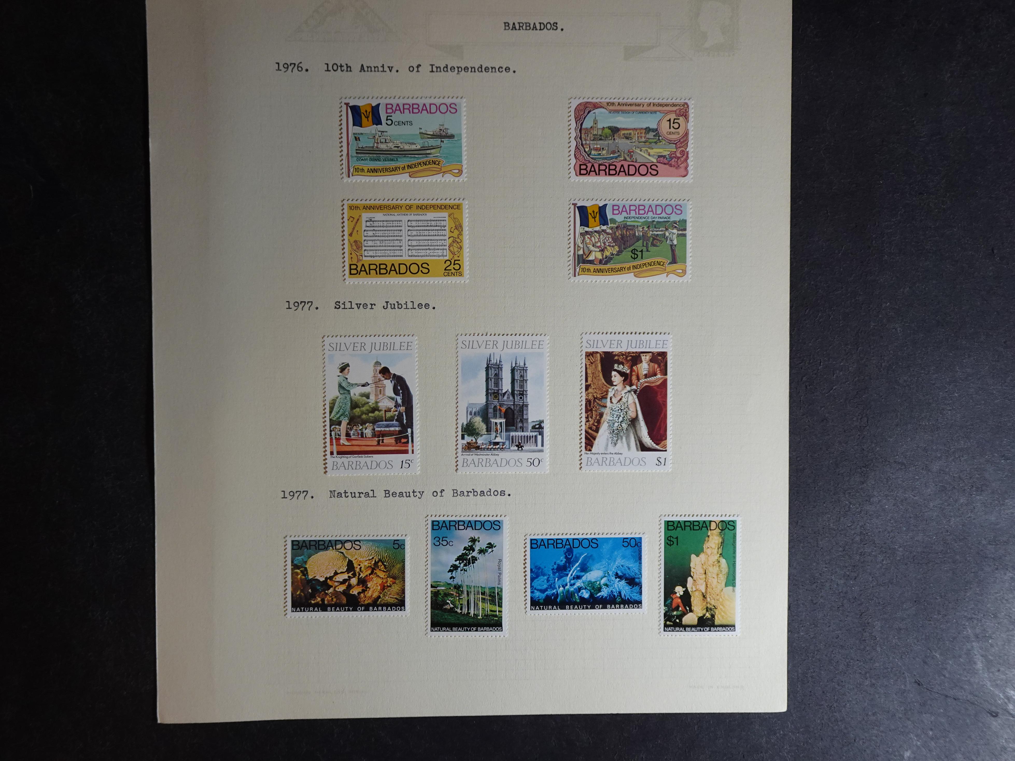 Verzameling 1882 - 1977 op blanco album bladen in Klemband. 34