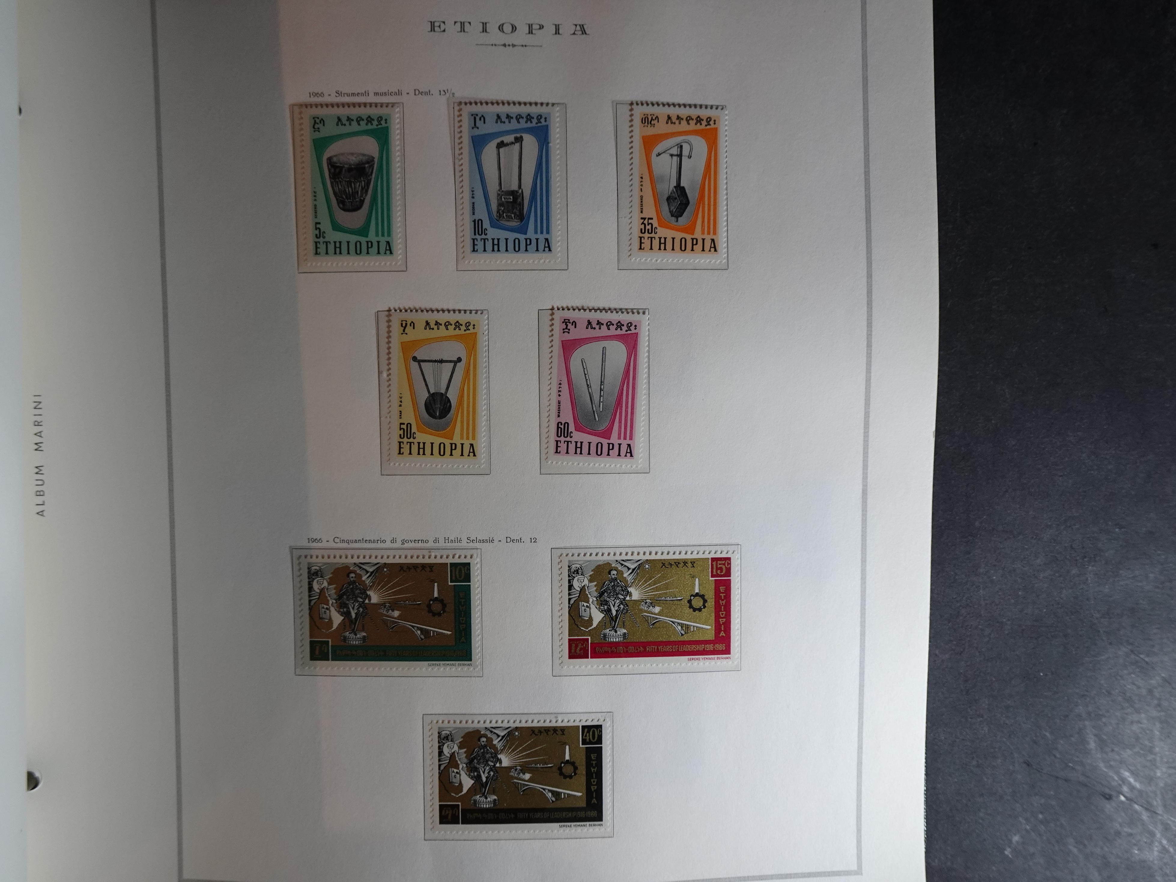 Verzameling in Marini album met Ethiopië, Ghana  Libië, Somalië en Sudan, leuke koop met veel motief. 3