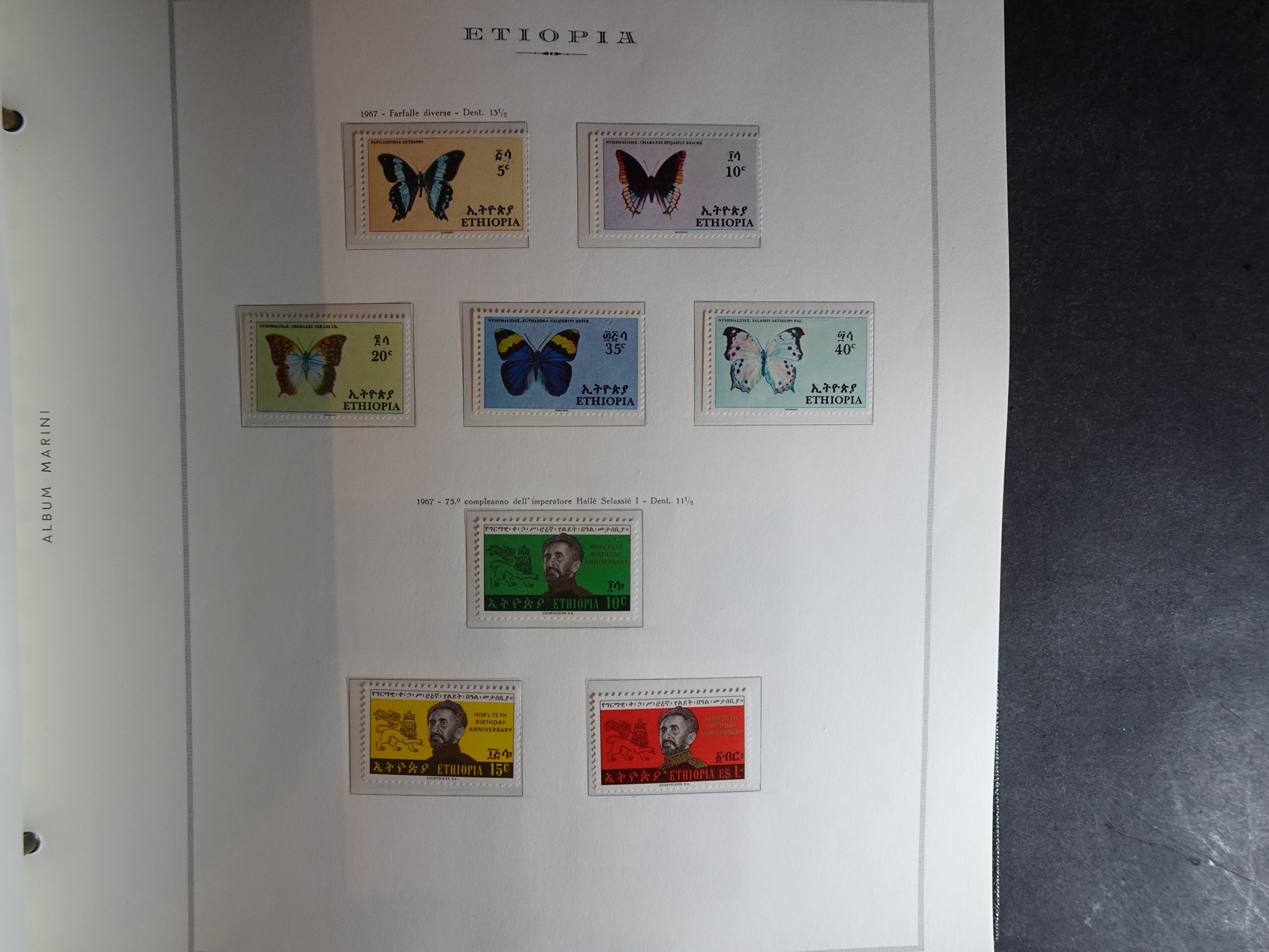 Verzameling in Marini album met Ethiopië, Ghana  Libië, Somalië en Sudan, leuke koop met veel motief. 5