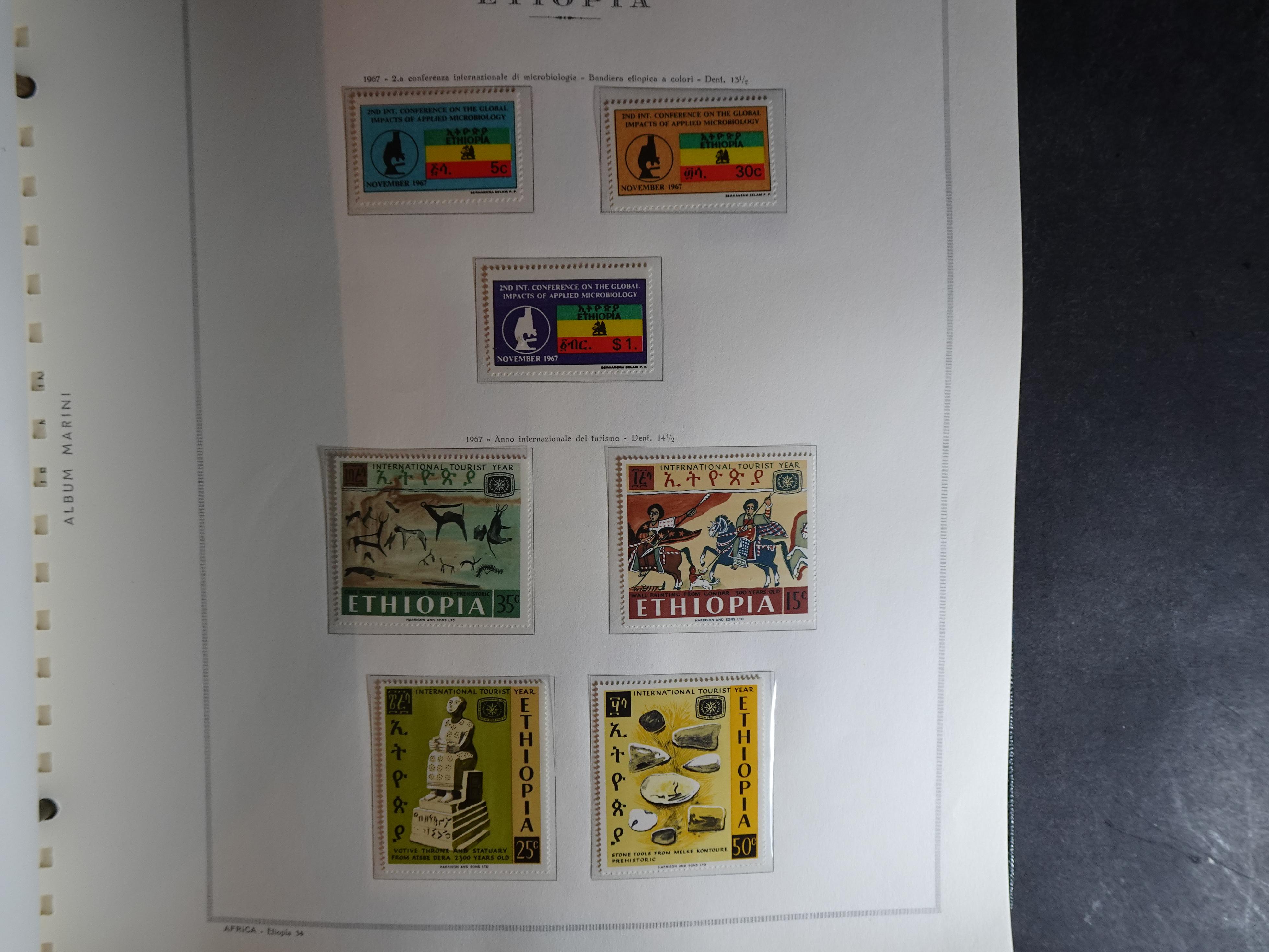 Verzameling in Marini album met Ethiopië, Ghana  Libië, Somalië en Sudan, leuke koop met veel motief. 6