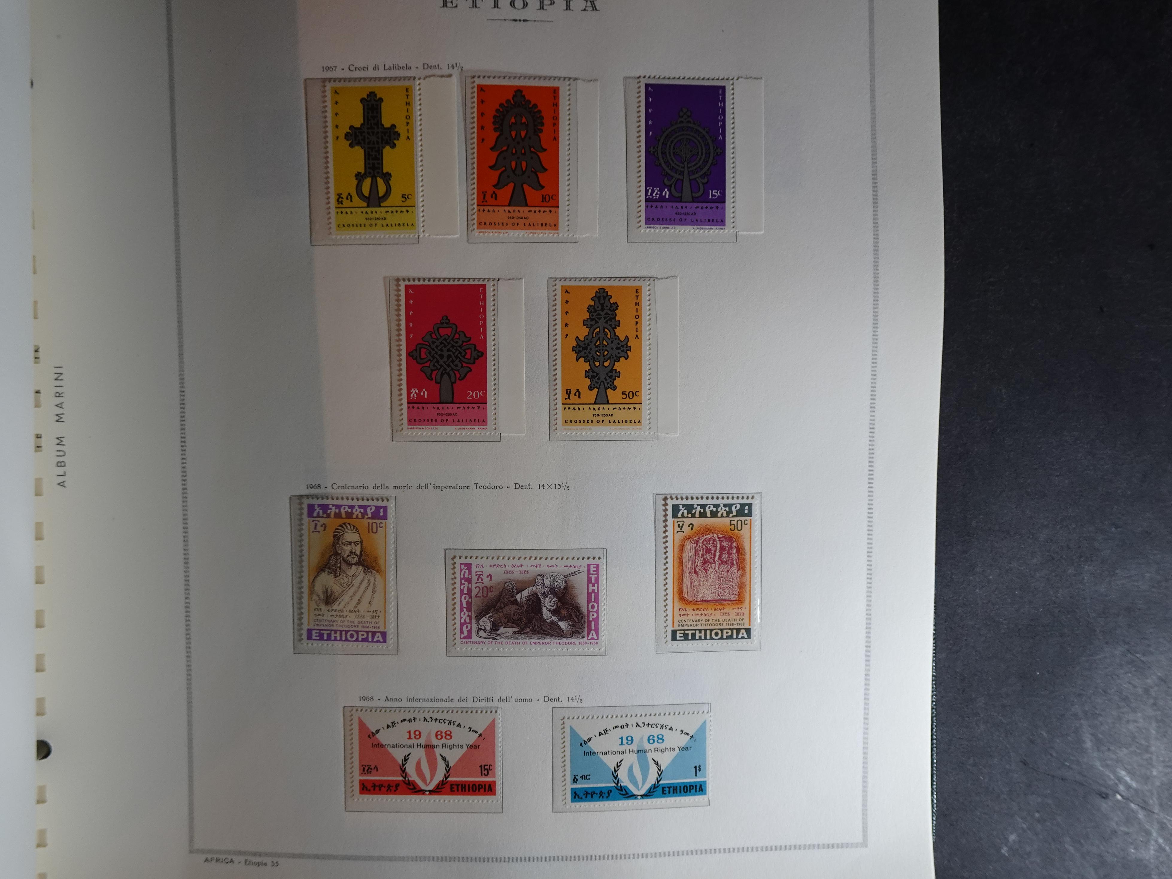 Verzameling in Marini album met Ethiopië, Ghana  Libië, Somalië en Sudan, leuke koop met veel motief. 7