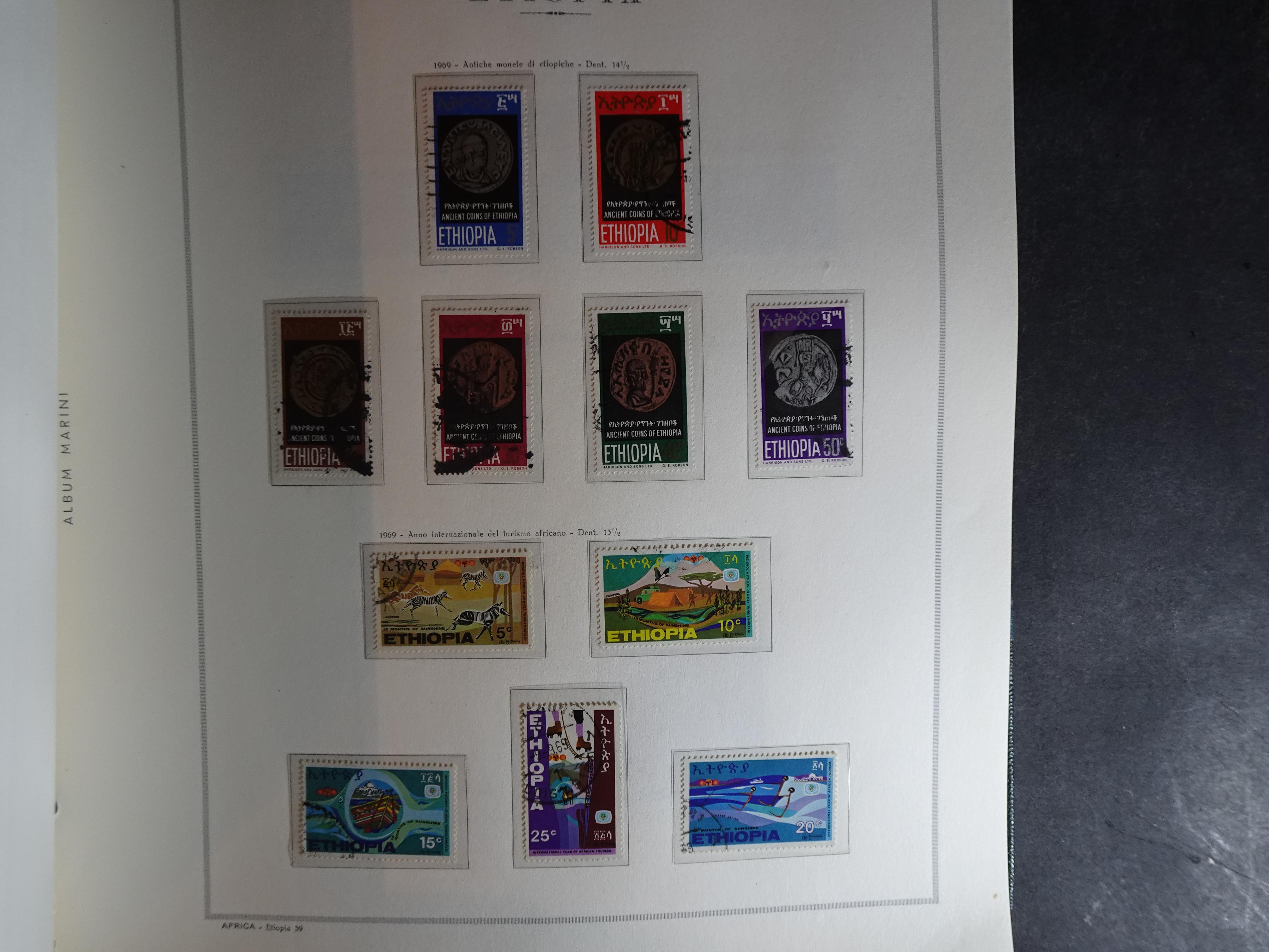 Verzameling in Marini album met Ethiopië, Ghana  Libië, Somalië en Sudan, leuke koop met veel motief. 11