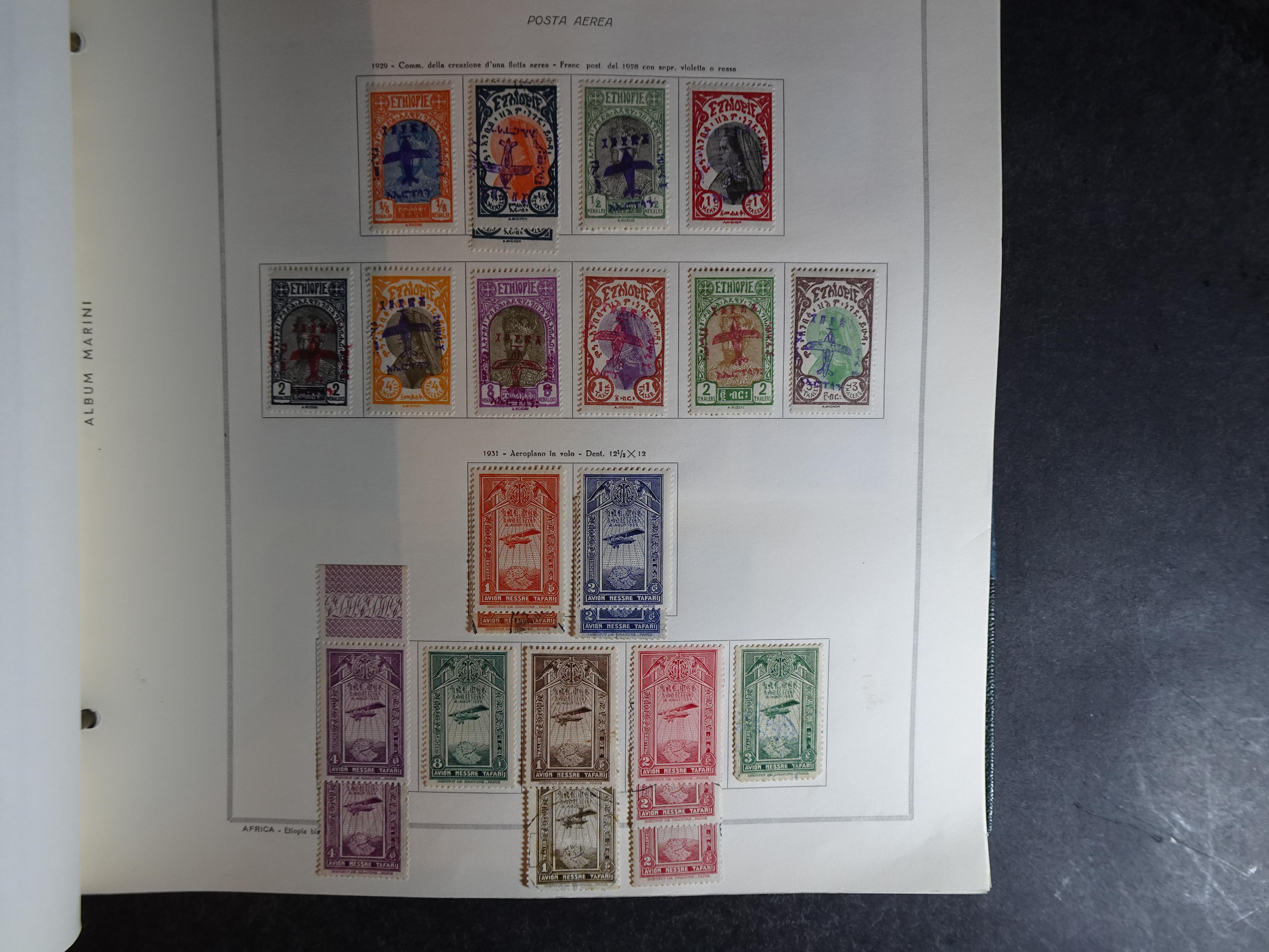 Verzameling in Marini album met Ethiopië, Ghana  Libië, Somalië en Sudan, leuke koop met veel motief. 13