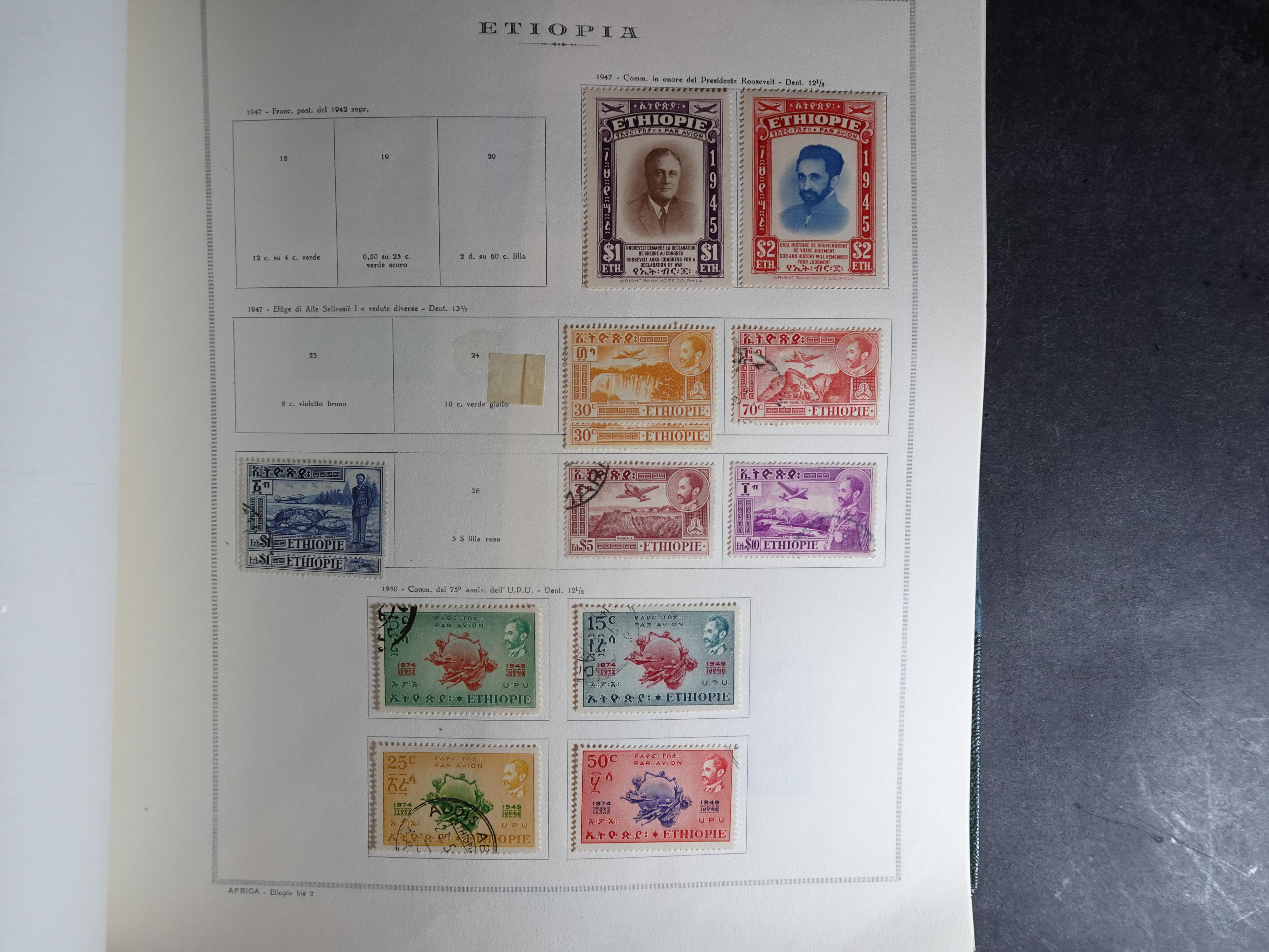 Verzameling in Marini album met Ethiopië, Ghana  Libië, Somalië en Sudan, leuke koop met veel motief. 14