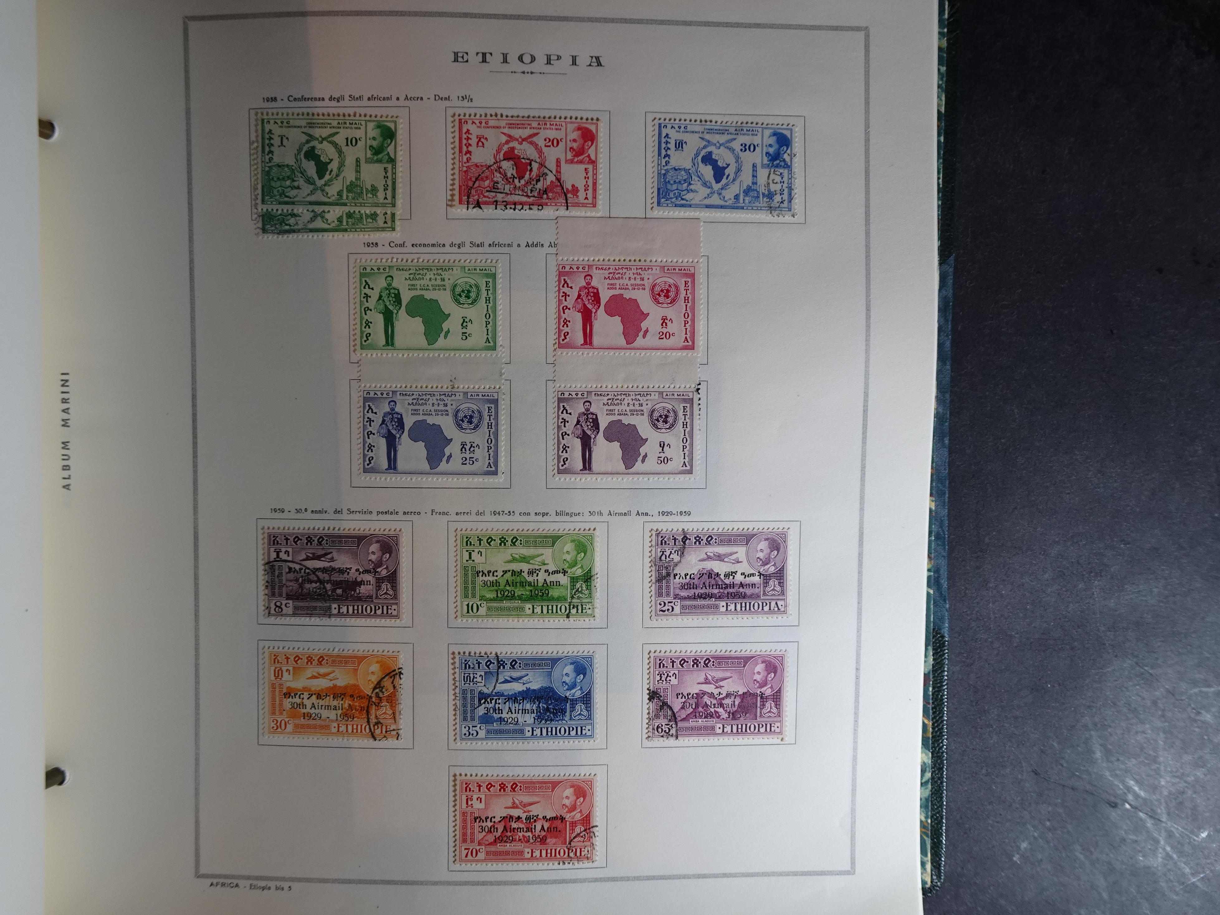Verzameling in Marini album met Ethiopië, Ghana  Libië, Somalië en Sudan, leuke koop met veel motief. 17