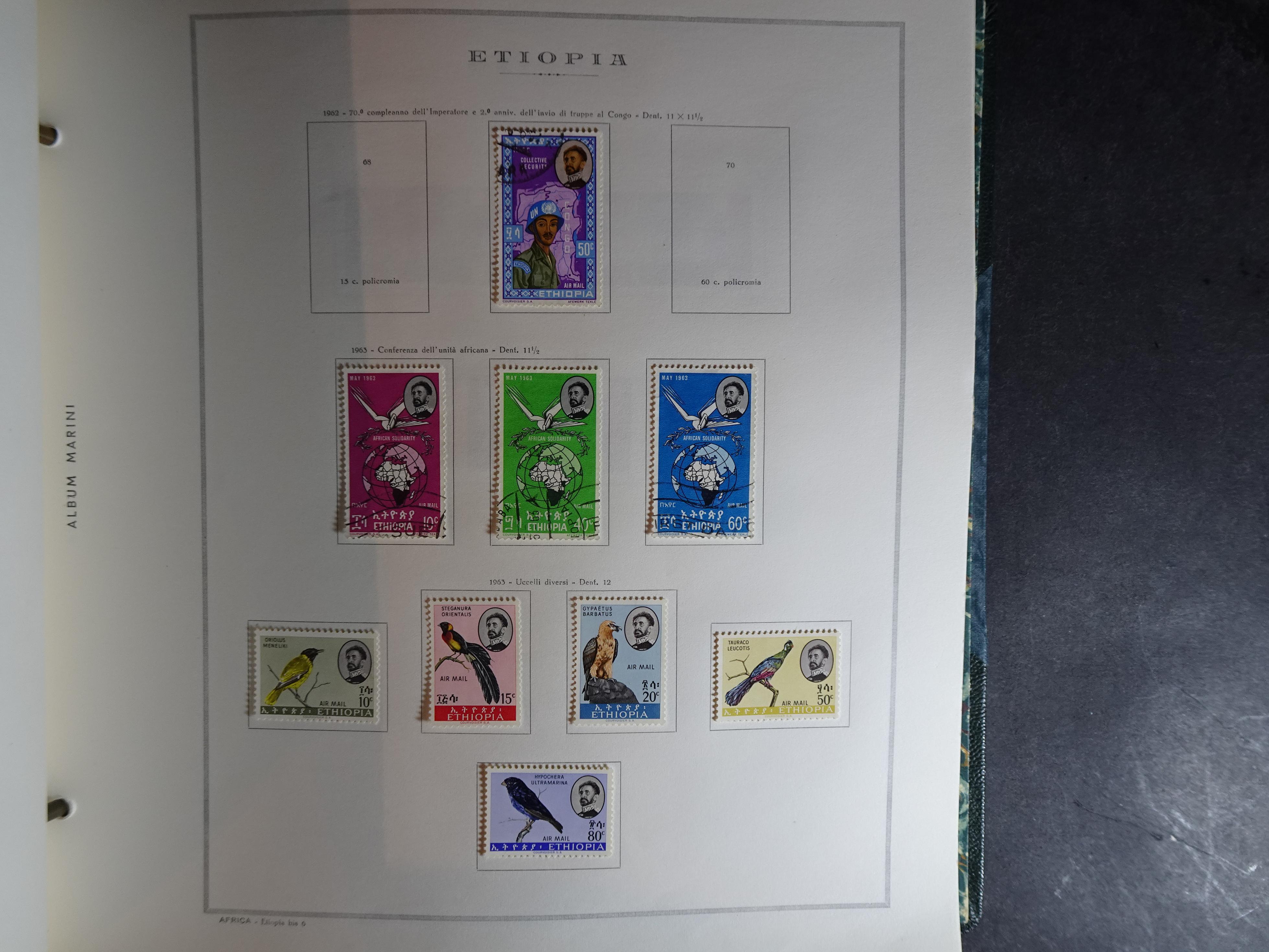 Verzameling in Marini album met Ethiopië, Ghana  Libië, Somalië en Sudan, leuke koop met veel motief. 18