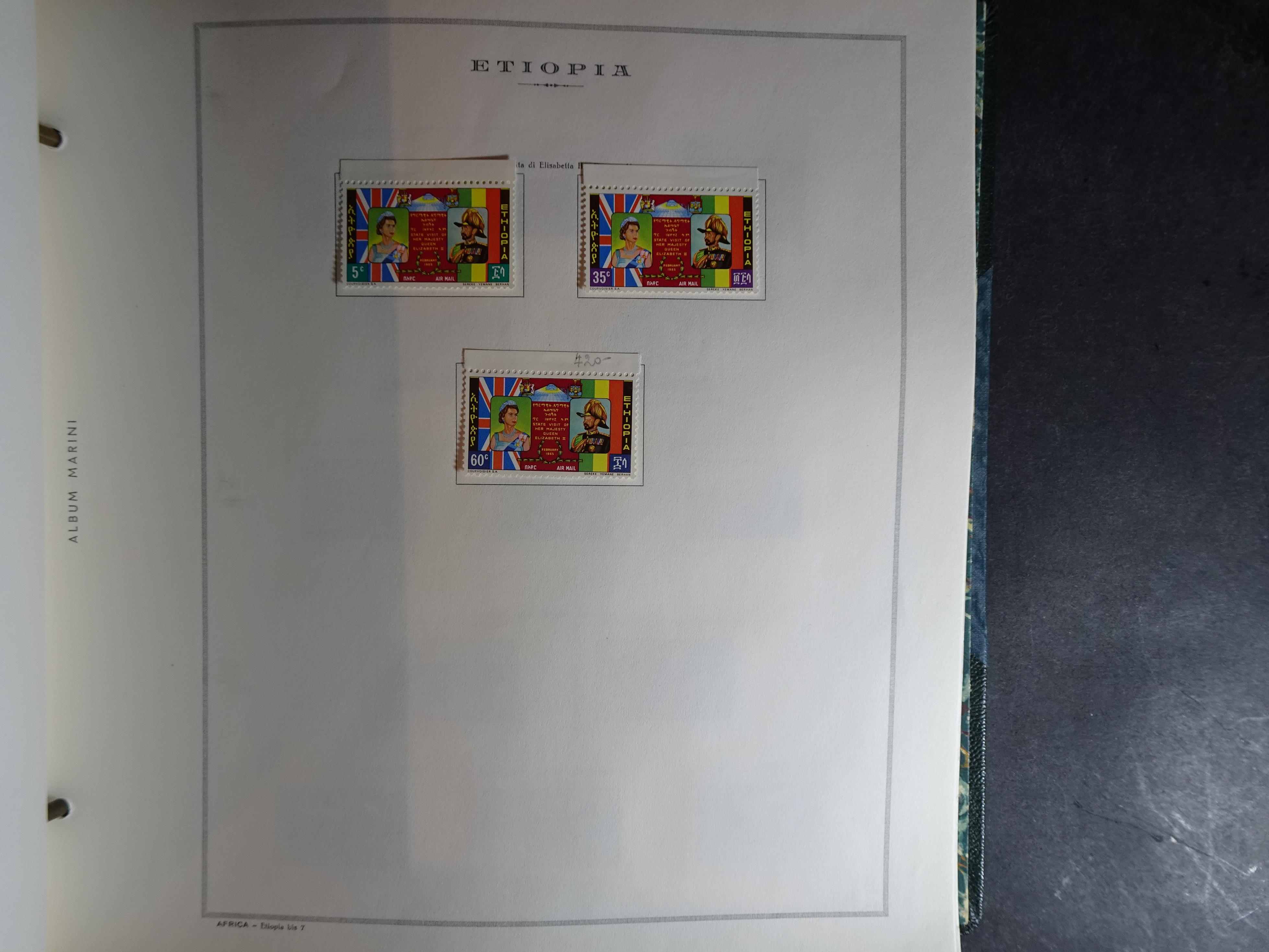 Verzameling in Marini album met Ethiopië, Ghana  Libië, Somalië en Sudan, leuke koop met veel motief. 19