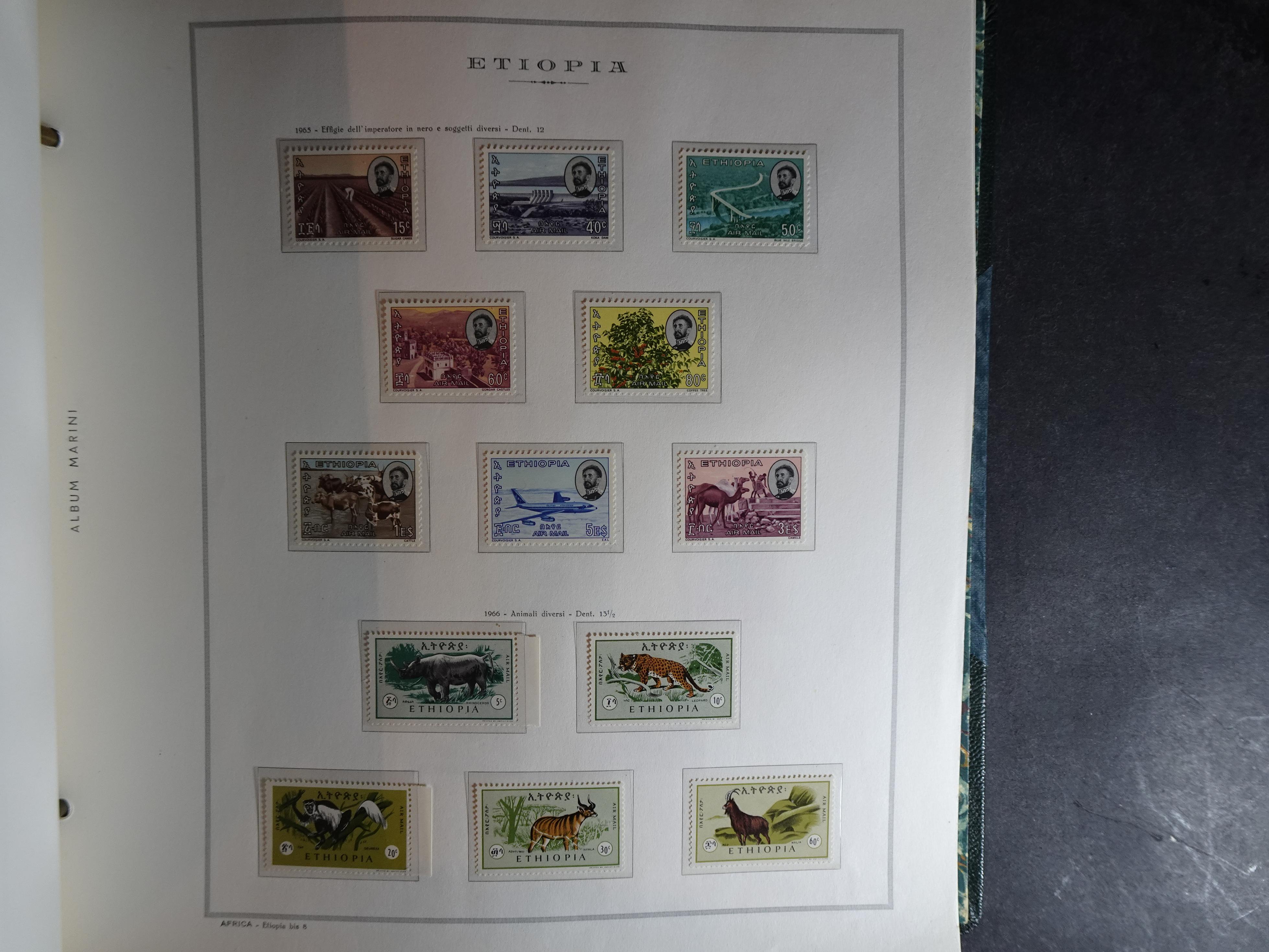 Verzameling in Marini album met Ethiopië, Ghana  Libië, Somalië en Sudan, leuke koop met veel motief. 20