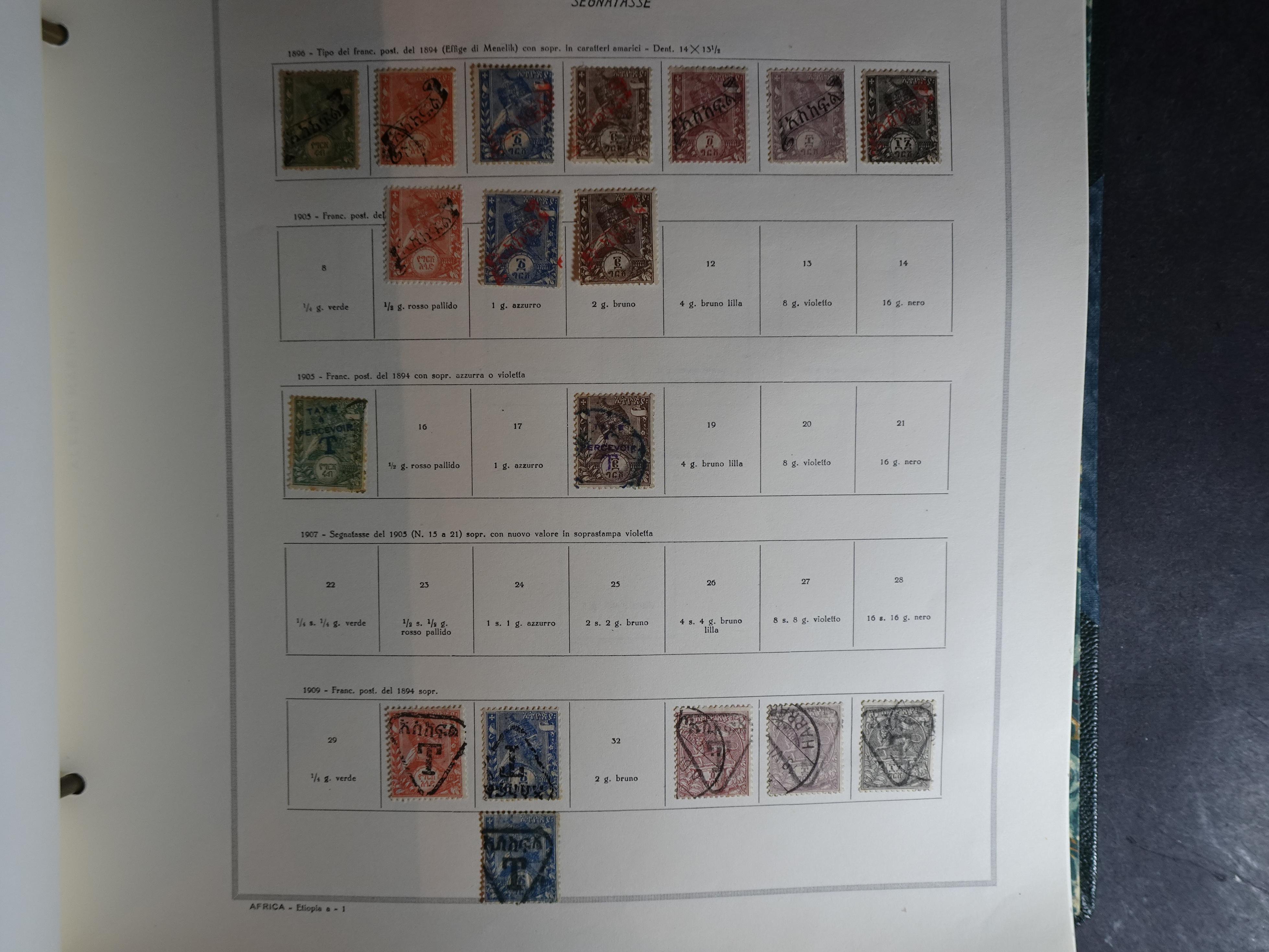 Verzameling in Marini album met Ethiopië, Ghana  Libië, Somalië en Sudan, leuke koop met veel motief. 24