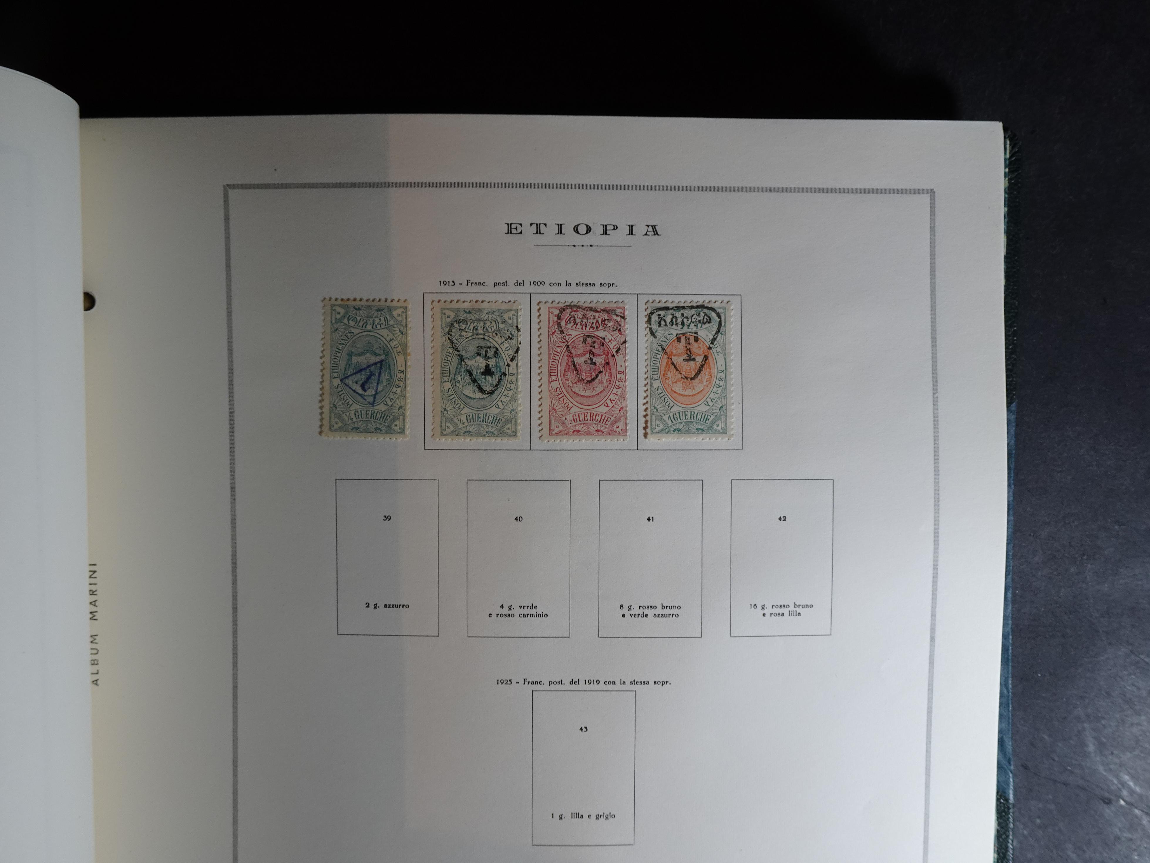 Verzameling in Marini album met Ethiopië, Ghana  Libië, Somalië en Sudan, leuke koop met veel motief. 25