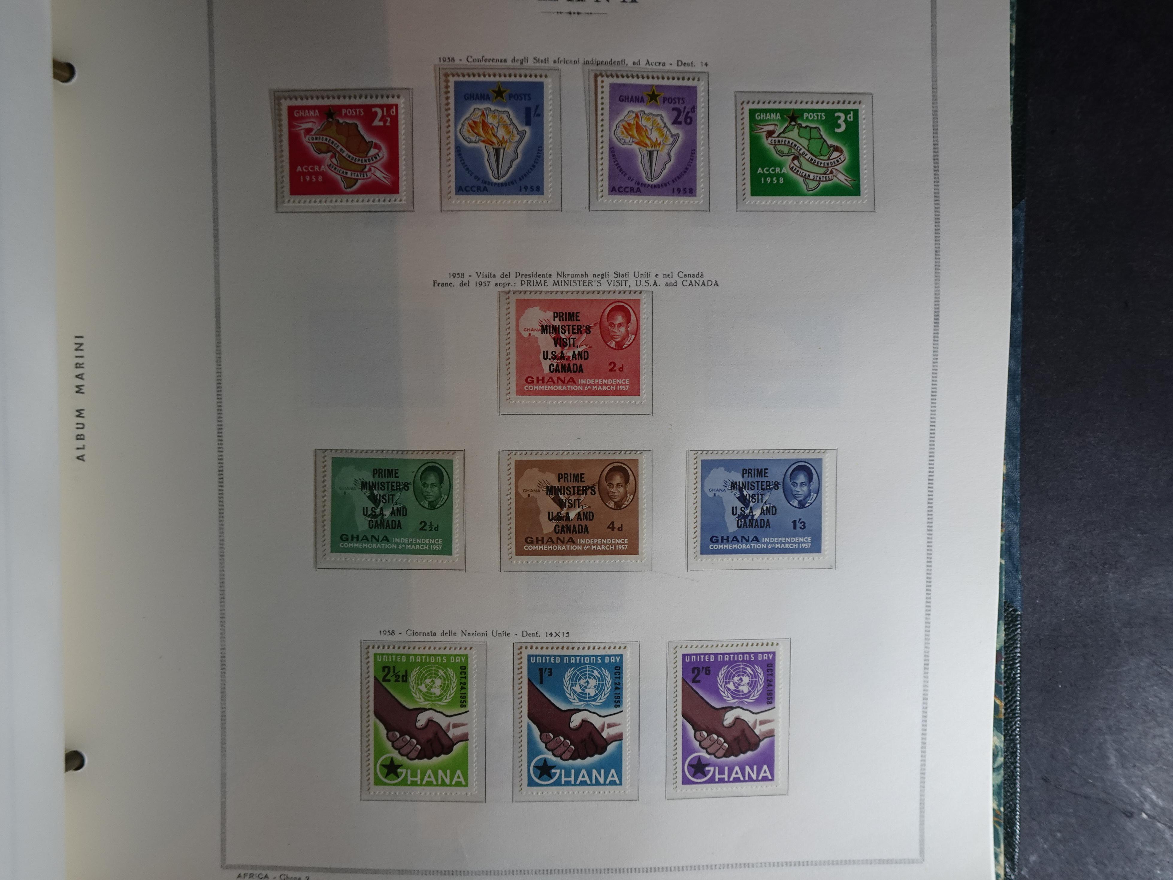 Verzameling in Marini album met Ethiopië, Ghana  Libië, Somalië en Sudan, leuke koop met veel motief. 29