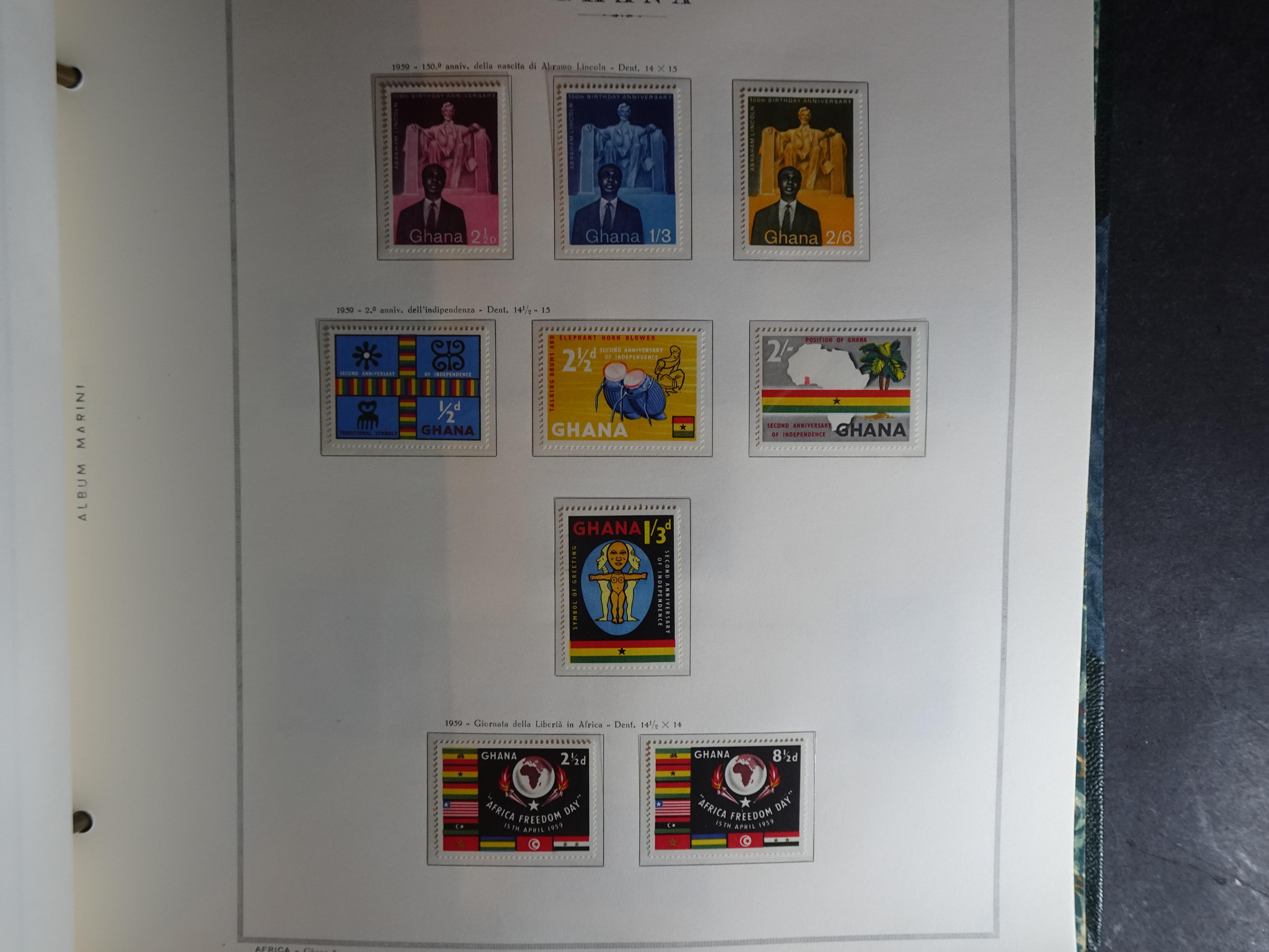 Verzameling in Marini album met Ethiopië, Ghana  Libië, Somalië en Sudan, leuke koop met veel motief. 30