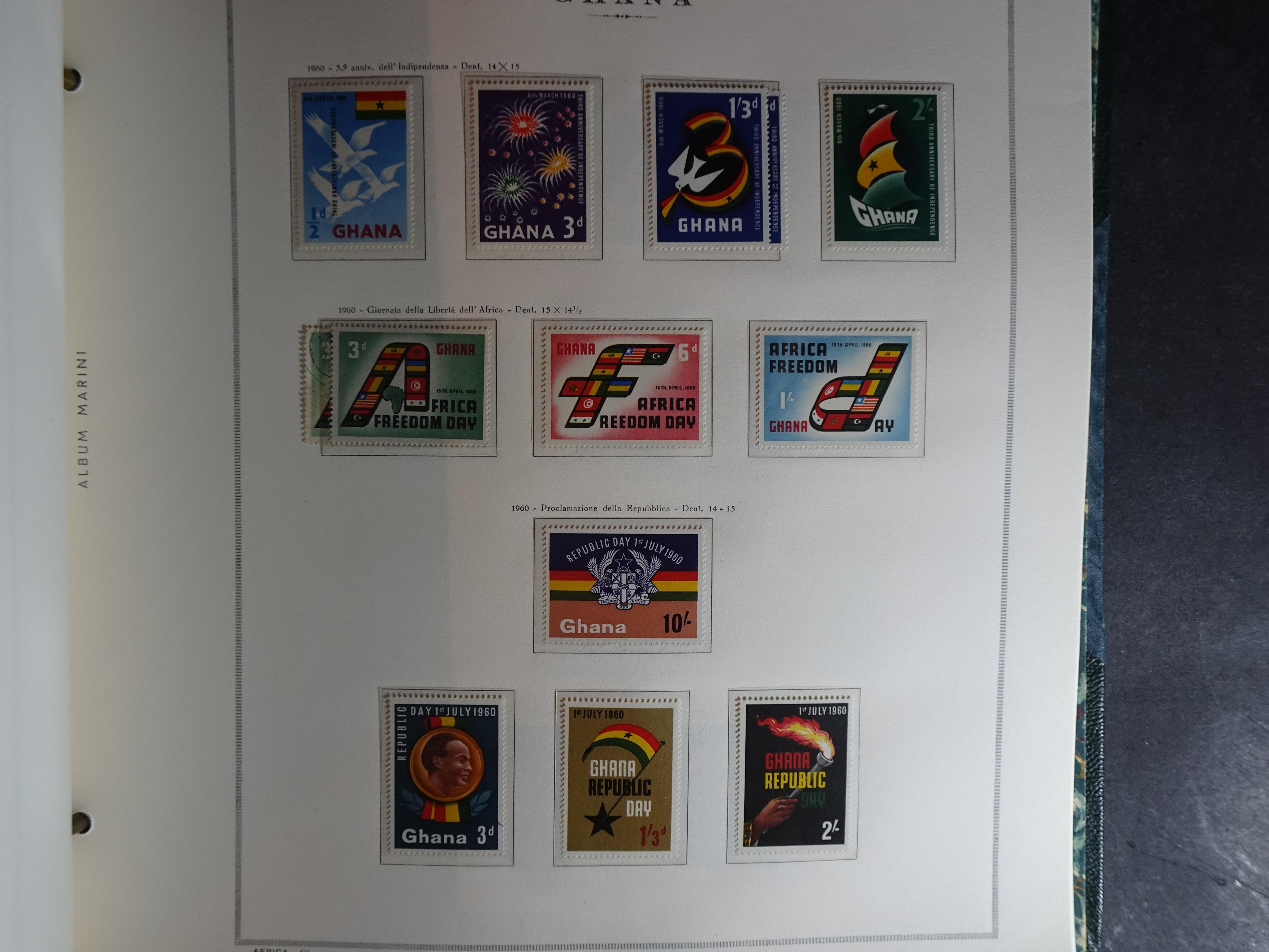 Verzameling in Marini album met Ethiopië, Ghana  Libië, Somalië en Sudan, leuke koop met veel motief. 33