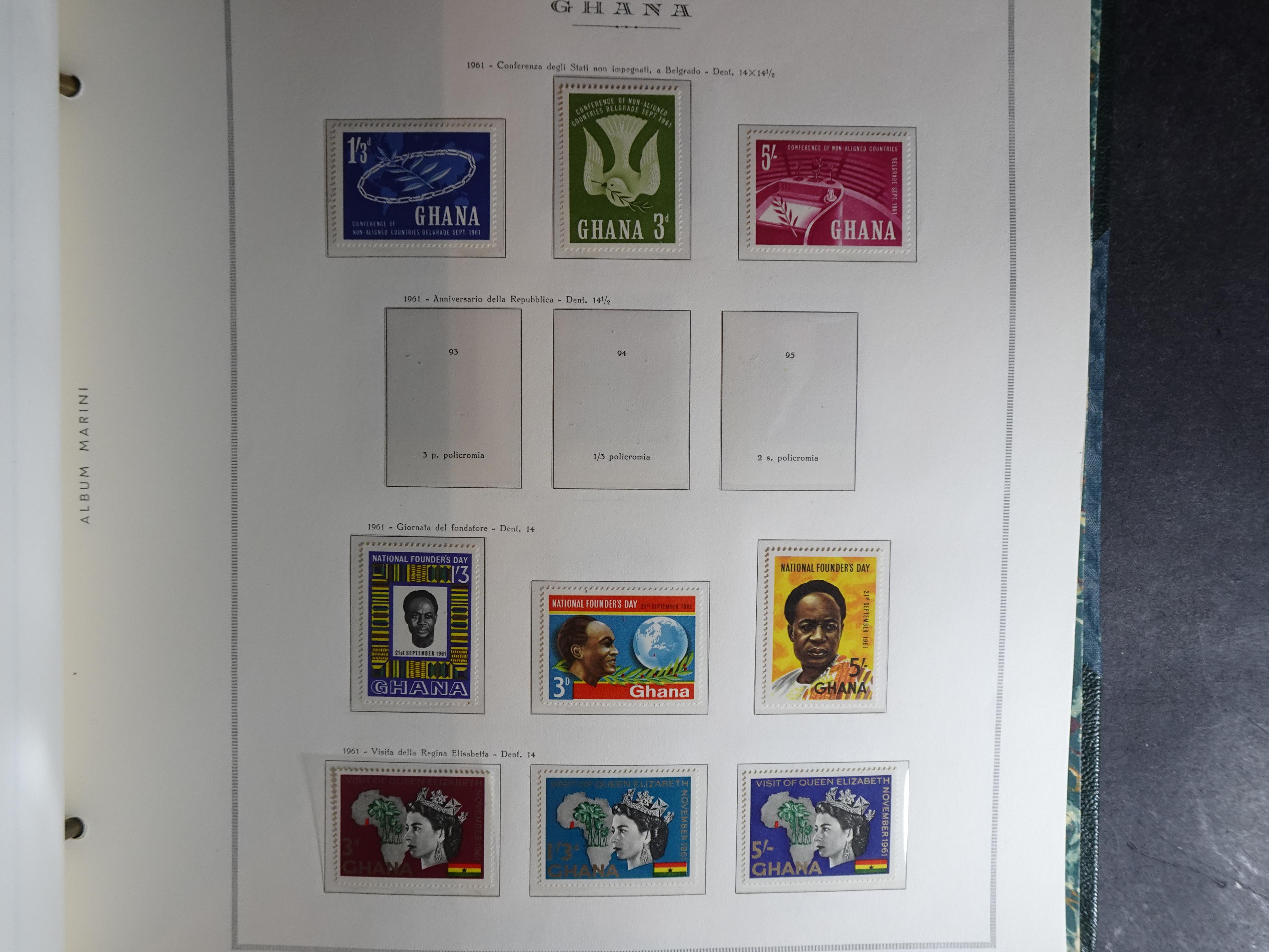 Verzameling in Marini album met Ethiopië, Ghana  Libië, Somalië en Sudan, leuke koop met veel motief. 36