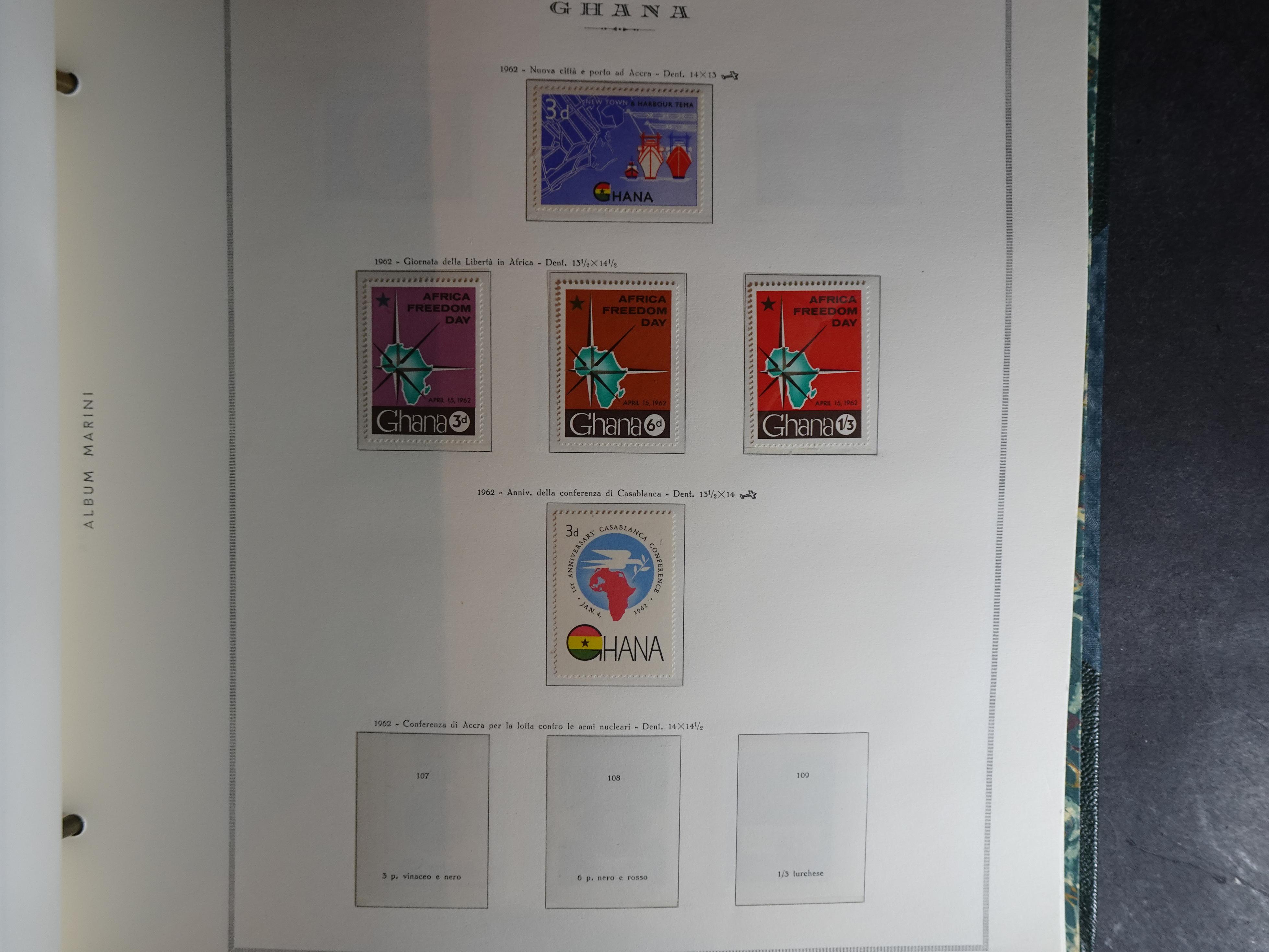 Verzameling in Marini album met Ethiopië, Ghana  Libië, Somalië en Sudan, leuke koop met veel motief. 37