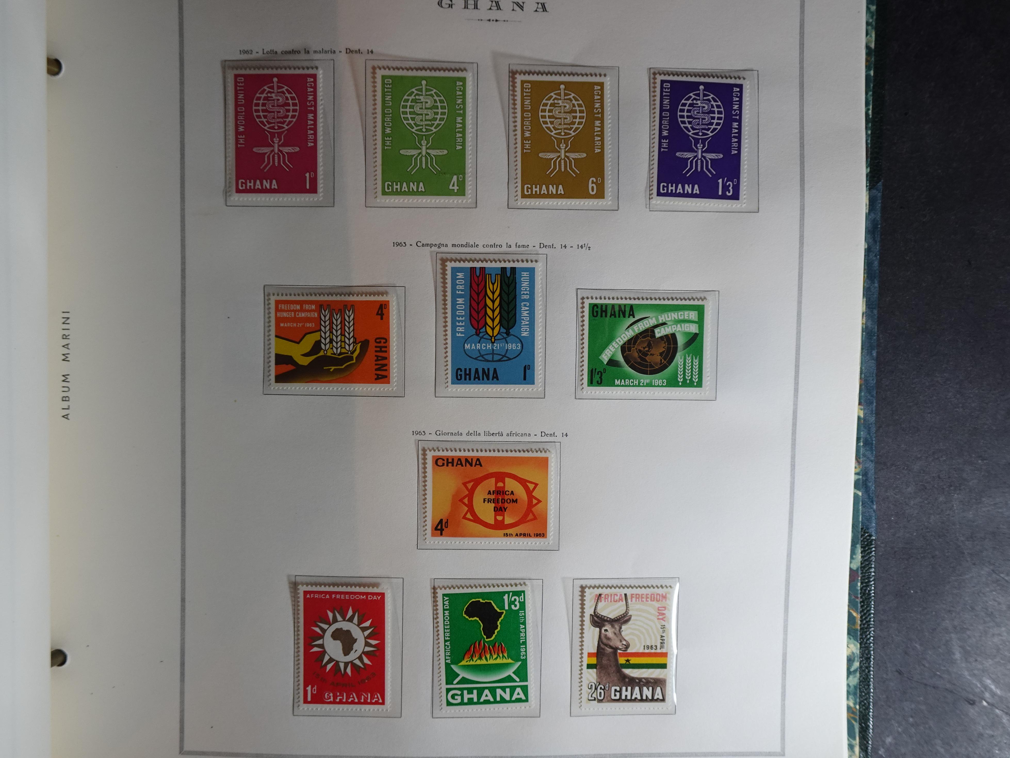 Verzameling in Marini album met Ethiopië, Ghana  Libië, Somalië en Sudan, leuke koop met veel motief. 39