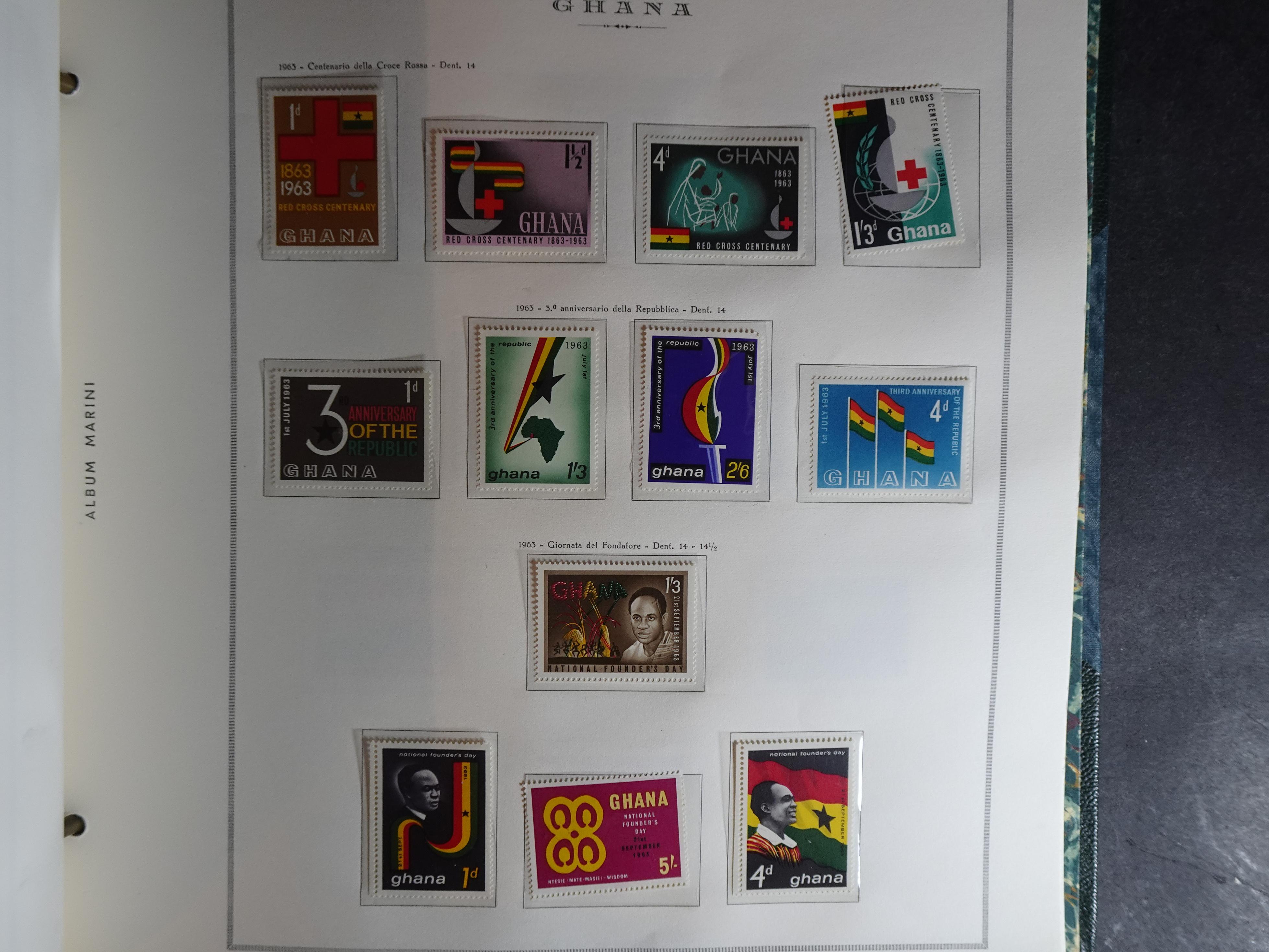 Verzameling in Marini album met Ethiopië, Ghana  Libië, Somalië en Sudan, leuke koop met veel motief. 40