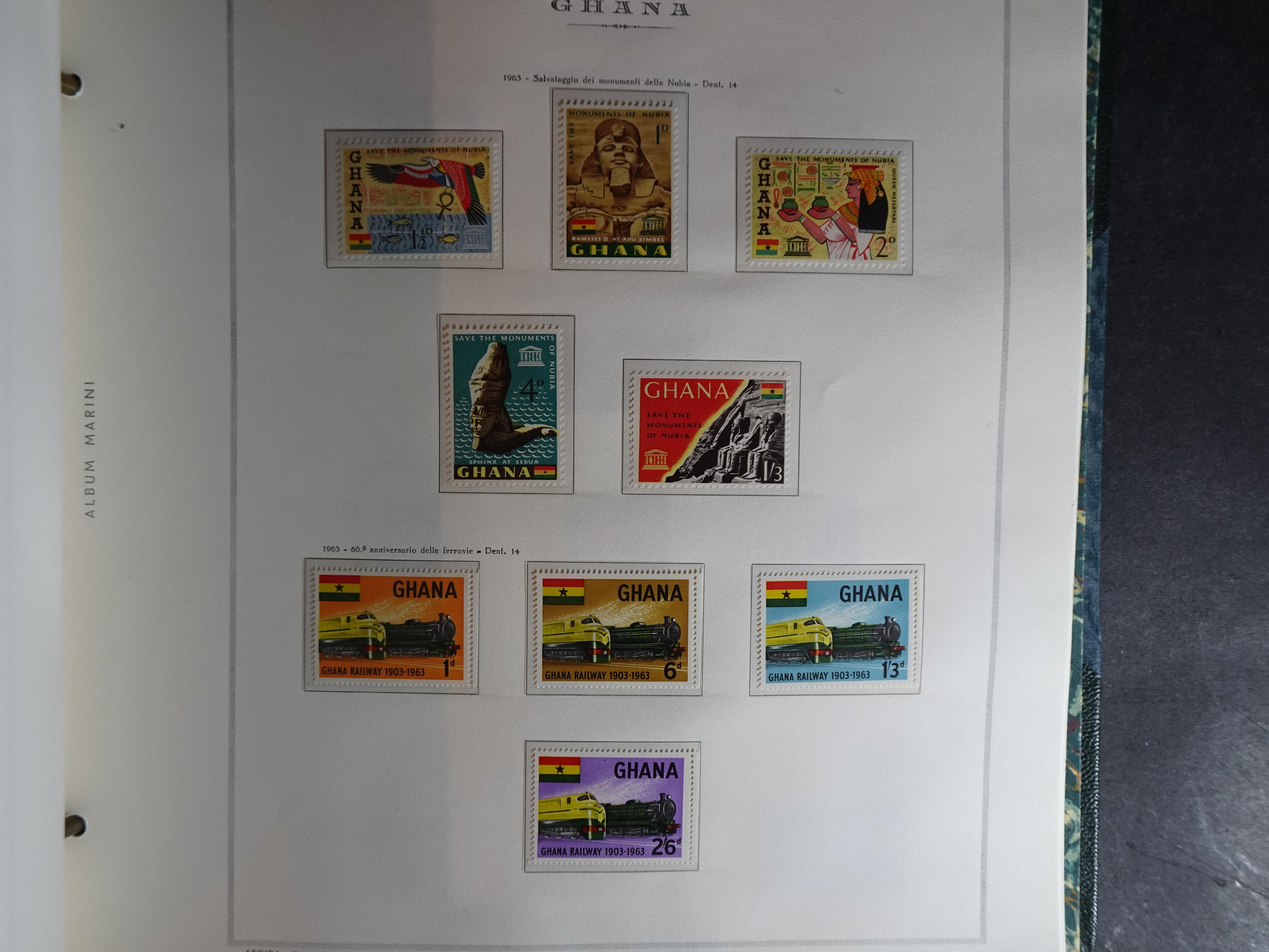 Verzameling in Marini album met Ethiopië, Ghana  Libië, Somalië en Sudan, leuke koop met veel motief. 41