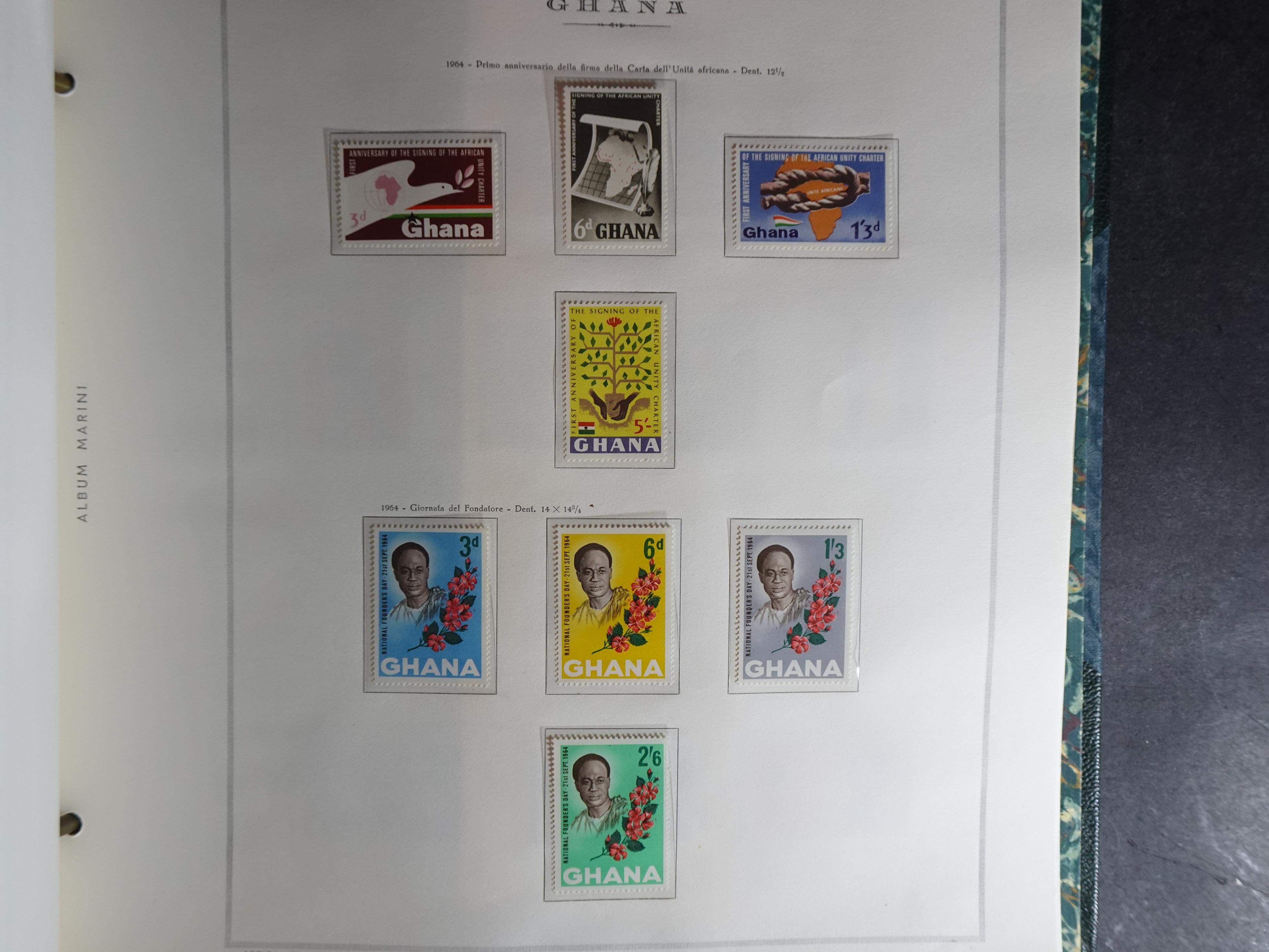 Verzameling in Marini album met Ethiopië, Ghana  Libië, Somalië en Sudan, leuke koop met veel motief. 43