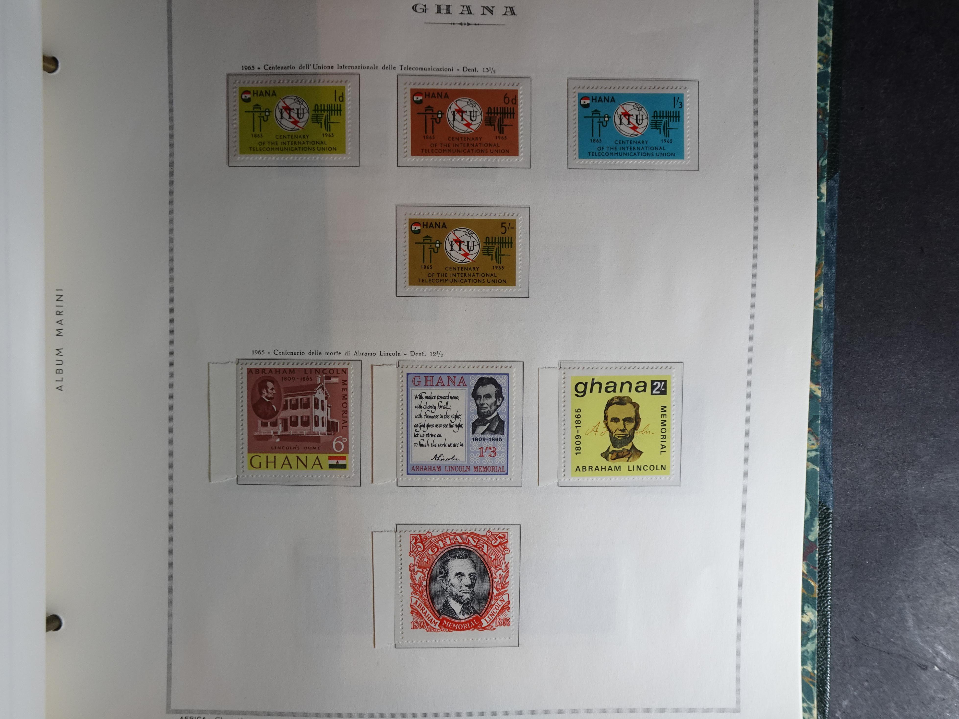 Verzameling in Marini album met Ethiopië, Ghana  Libië, Somalië en Sudan, leuke koop met veel motief. 46