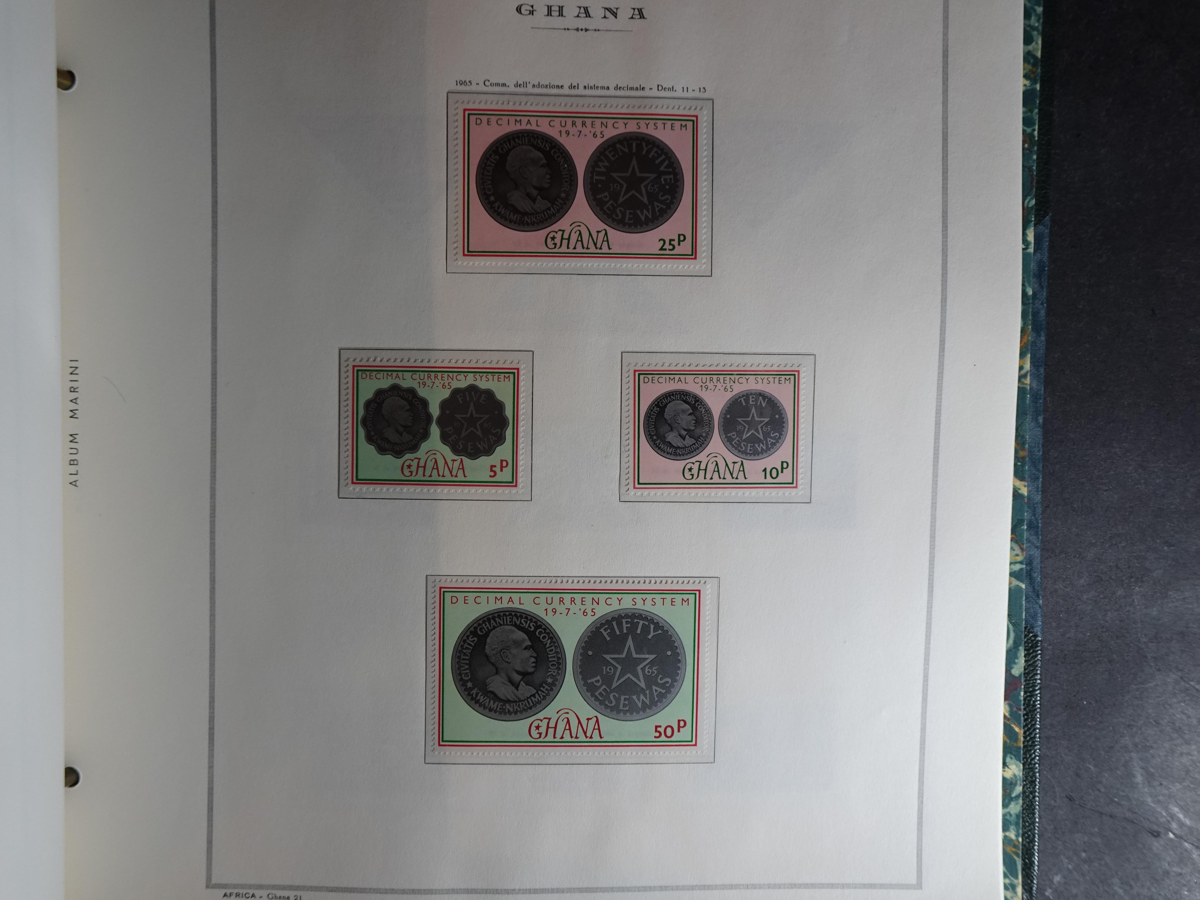 Verzameling in Marini album met Ethiopië, Ghana  Libië, Somalië en Sudan, leuke koop met veel motief. 48