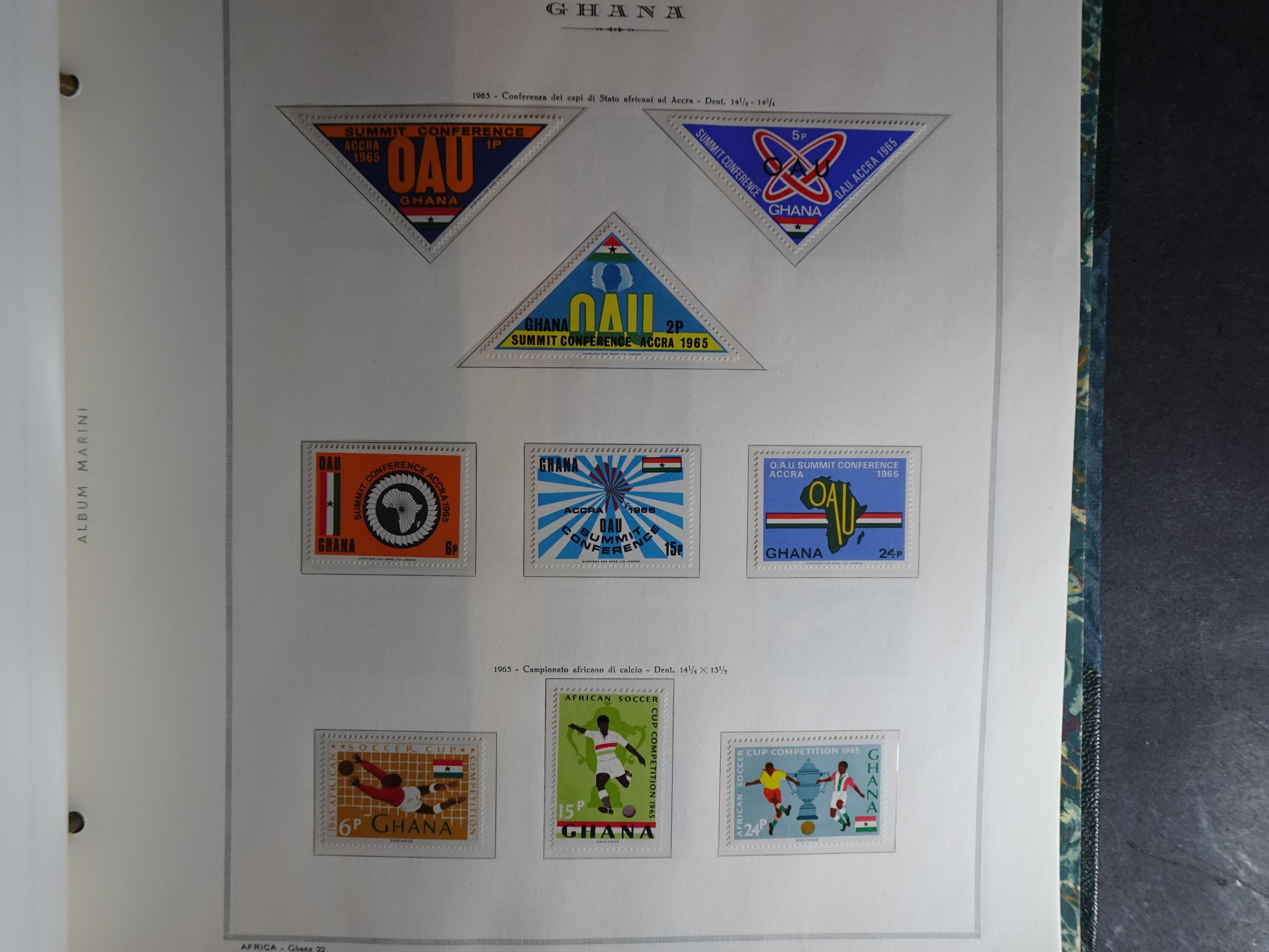 Verzameling in Marini album met Ethiopië, Ghana  Libië, Somalië en Sudan, leuke koop met veel motief. 49