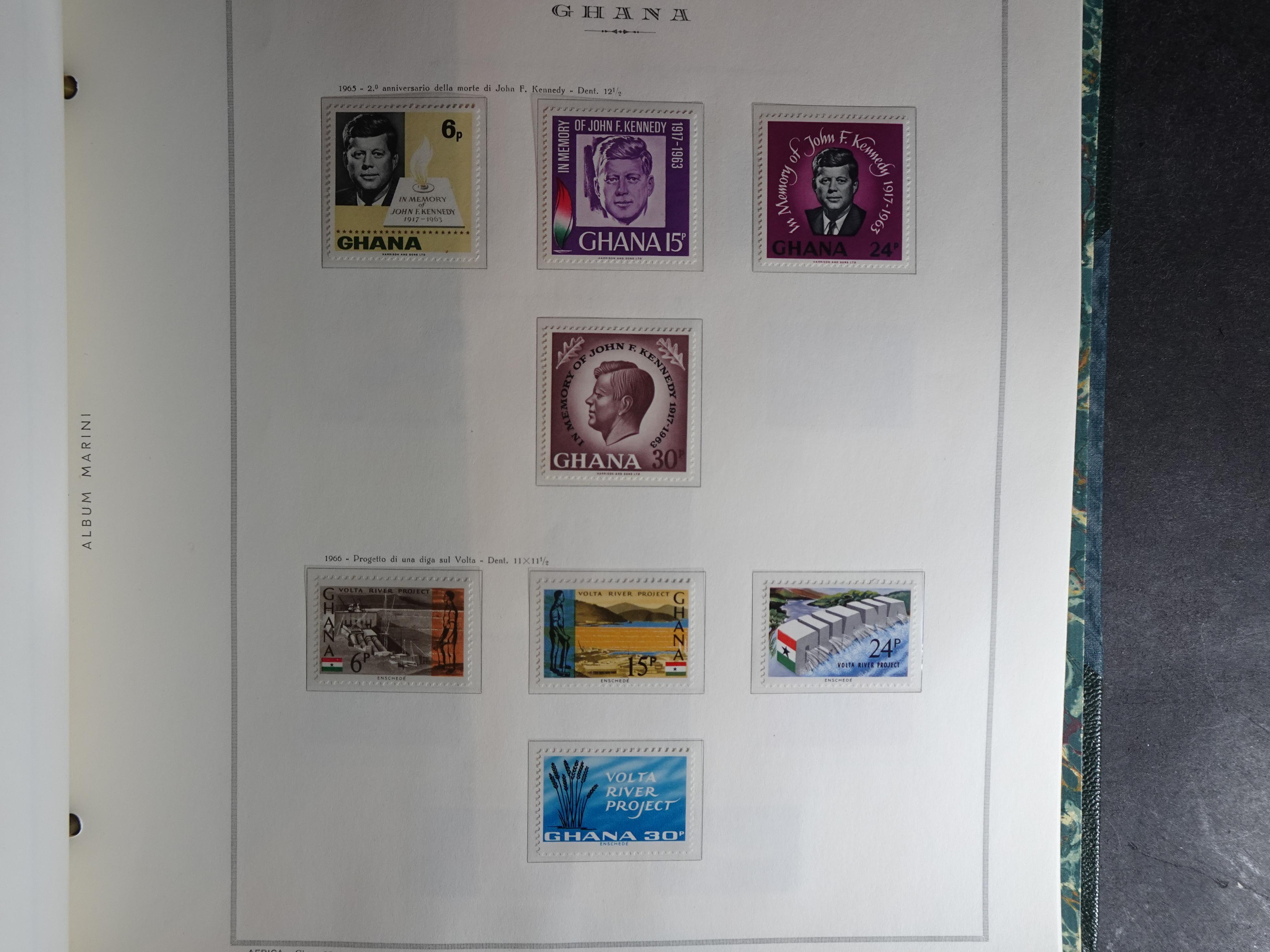 Verzameling in Marini album met Ethiopië, Ghana  Libië, Somalië en Sudan, leuke koop met veel motief. 50