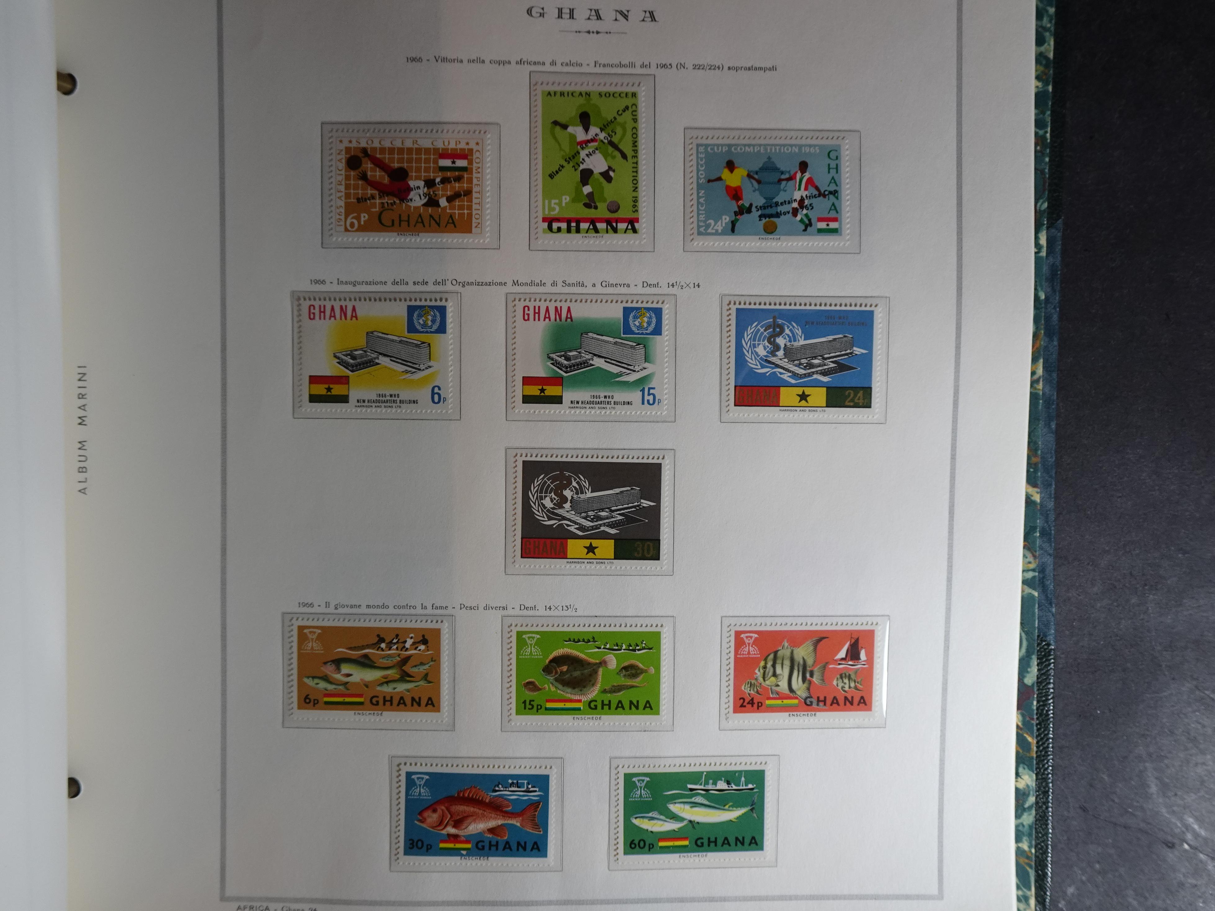 Verzameling in Marini album met Ethiopië, Ghana  Libië, Somalië en Sudan, leuke koop met veel motief. 51