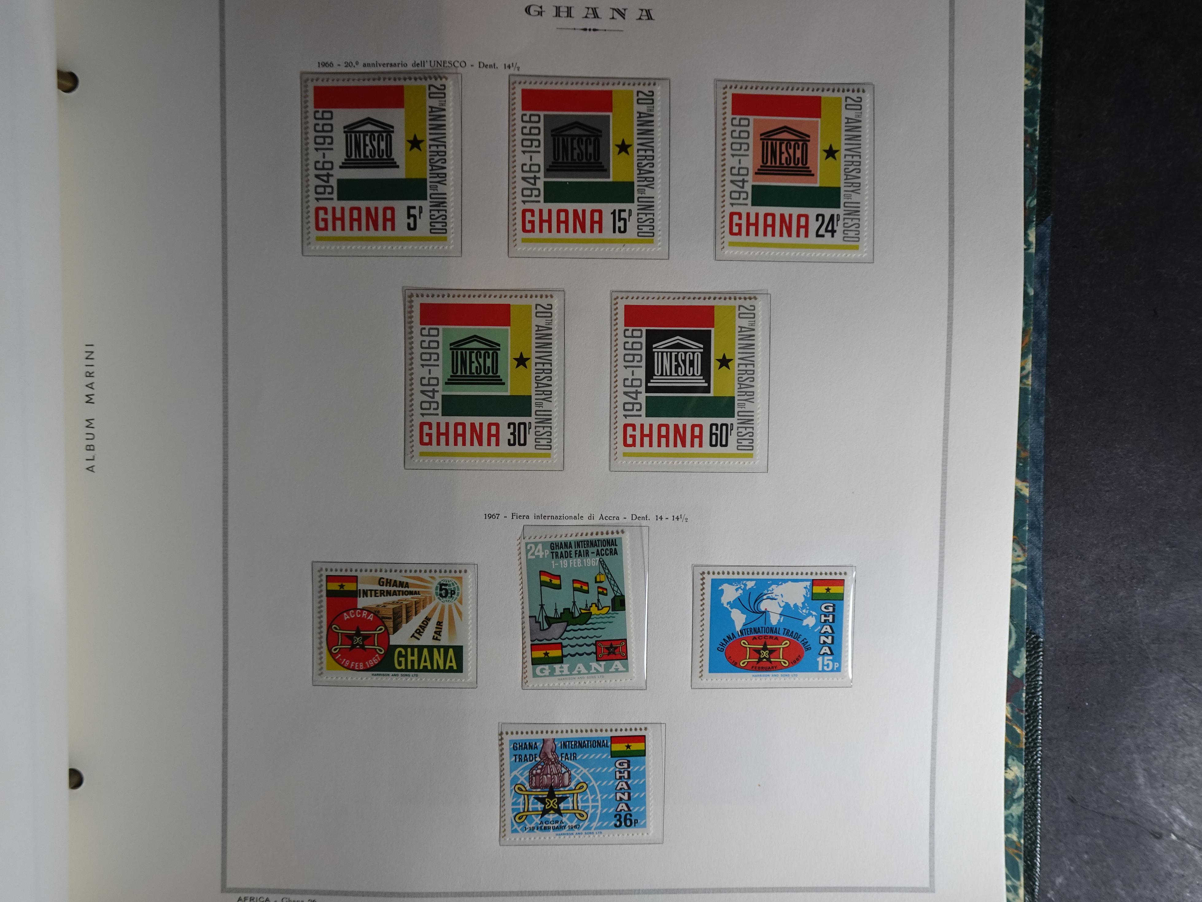 Verzameling in Marini album met Ethiopië, Ghana  Libië, Somalië en Sudan, leuke koop met veel motief. 53