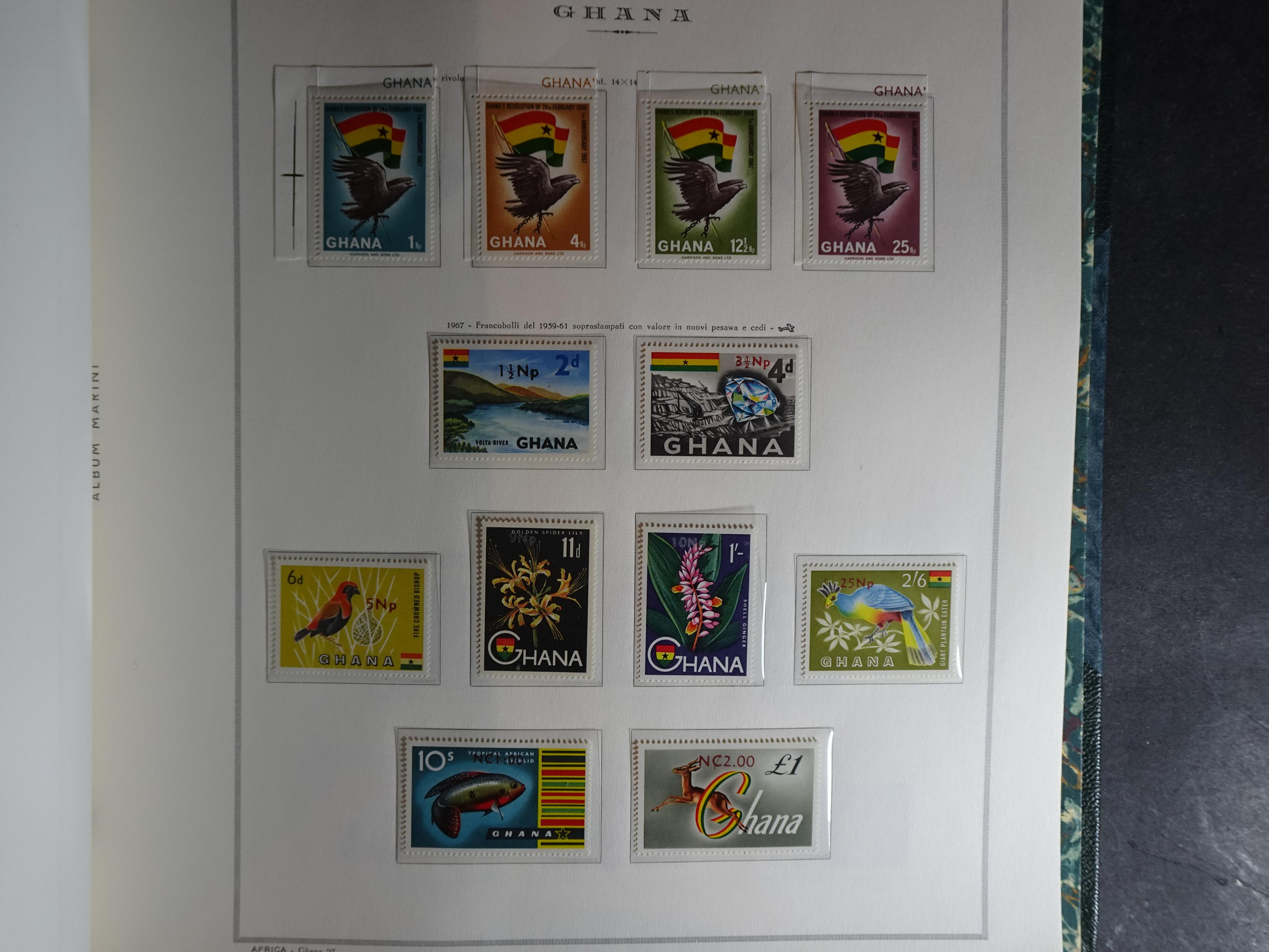 Verzameling in Marini album met Ethiopië, Ghana  Libië, Somalië en Sudan, leuke koop met veel motief. 54