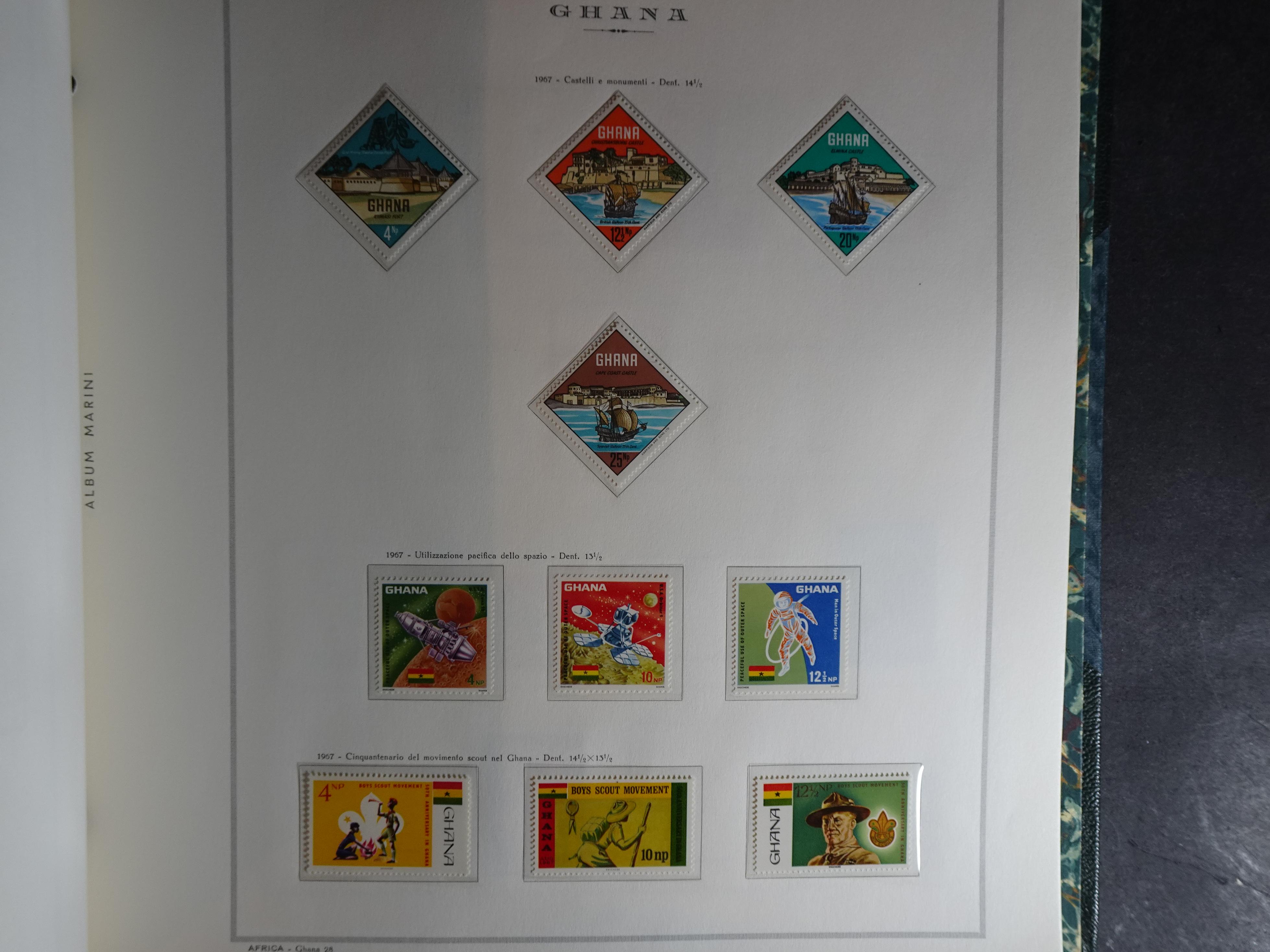 Verzameling in Marini album met Ethiopië, Ghana  Libië, Somalië en Sudan, leuke koop met veel motief. 55