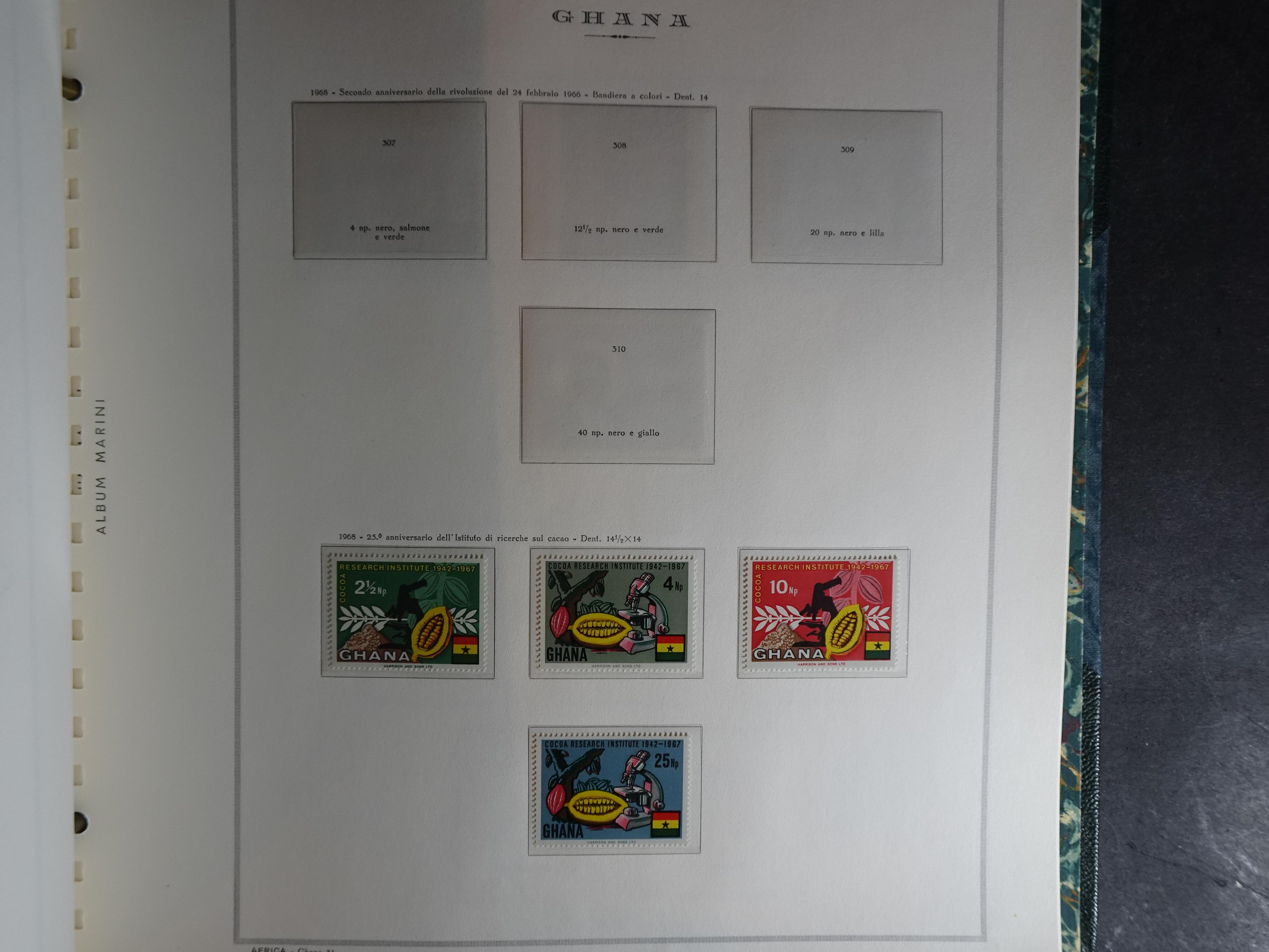 Verzameling in Marini album met Ethiopië, Ghana  Libië, Somalië en Sudan, leuke koop met veel motief. 58
