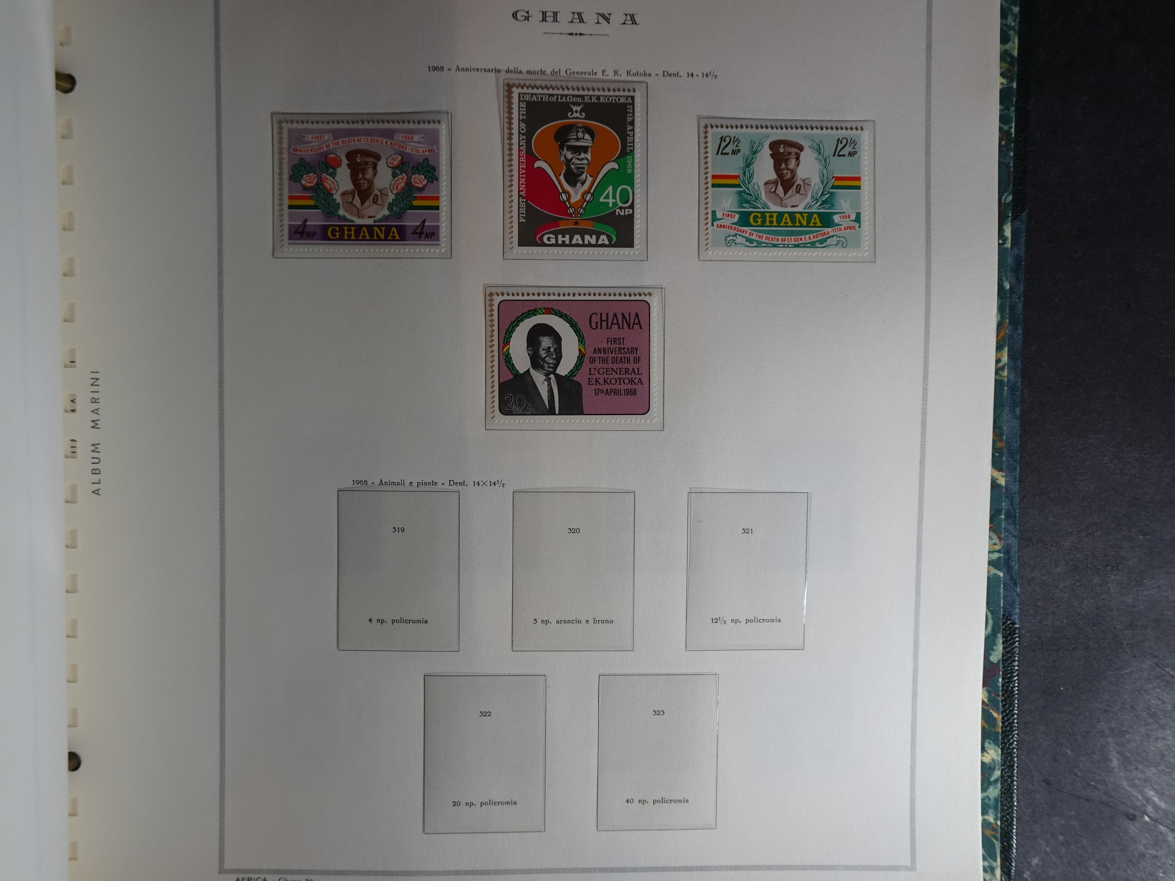 Verzameling in Marini album met Ethiopië, Ghana  Libië, Somalië en Sudan, leuke koop met veel motief. 59