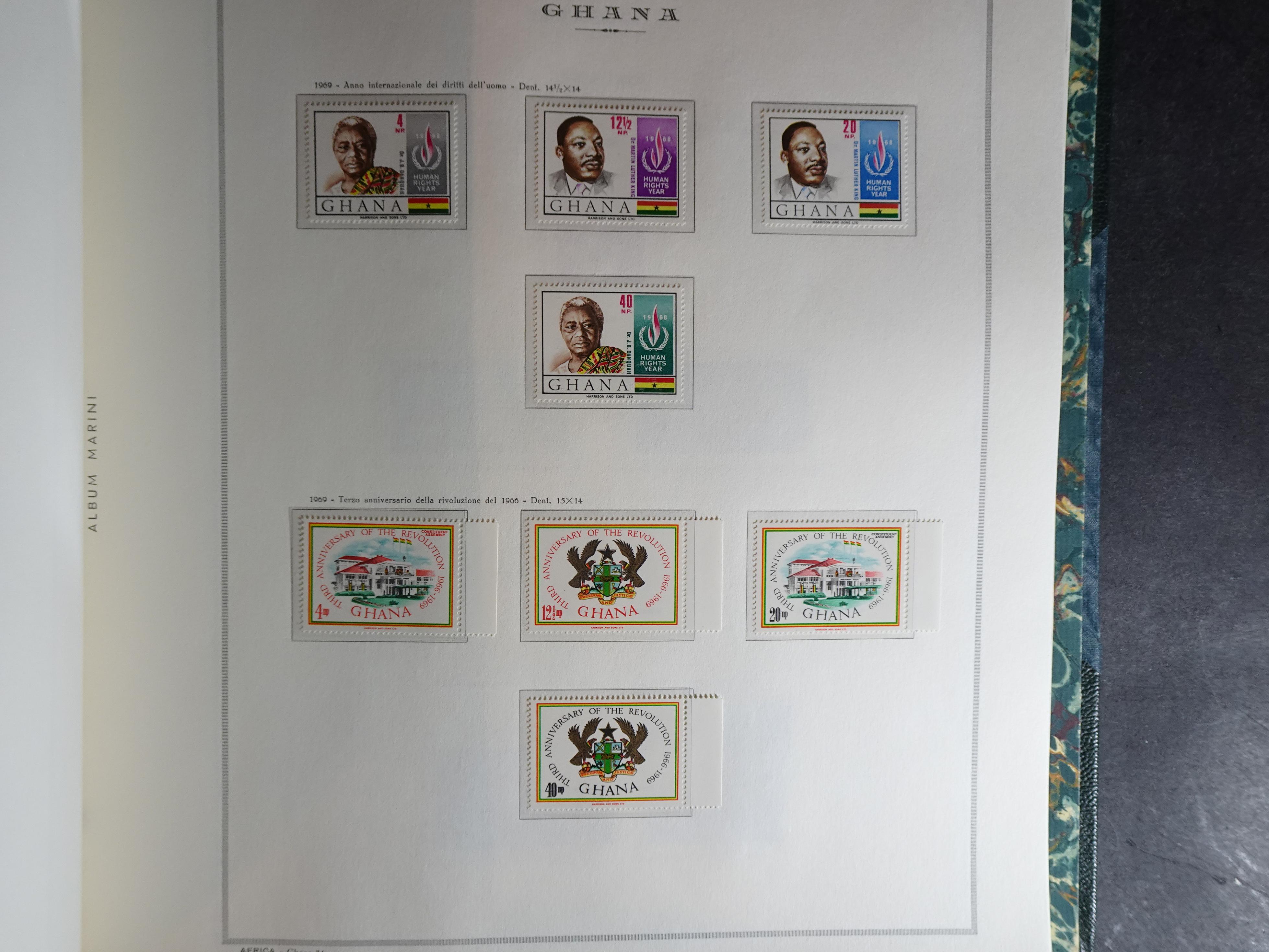 Verzameling in Marini album met Ethiopië, Ghana  Libië, Somalië en Sudan, leuke koop met veel motief. 61