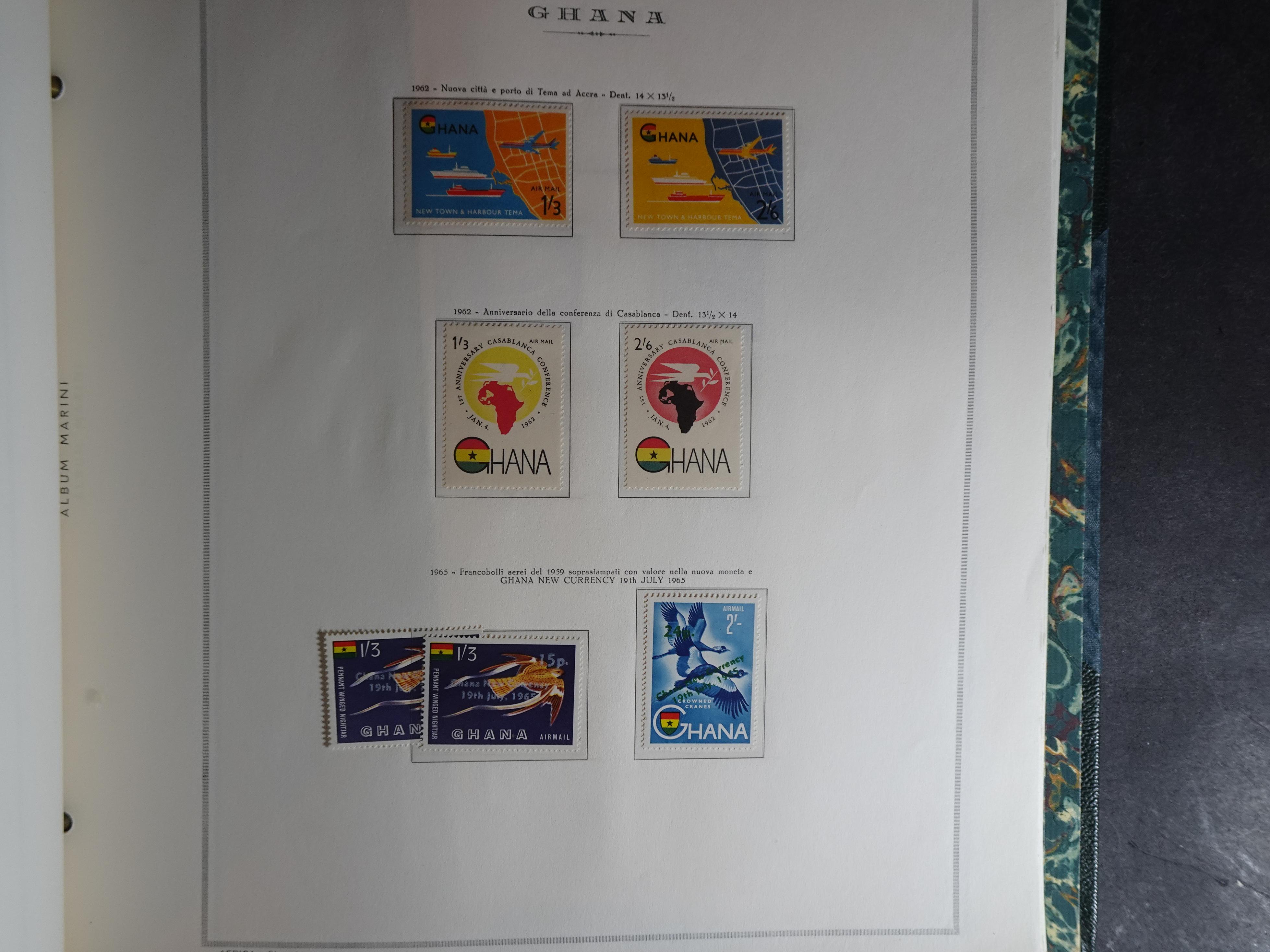 Verzameling in Marini album met Ethiopië, Ghana  Libië, Somalië en Sudan, leuke koop met veel motief. 63