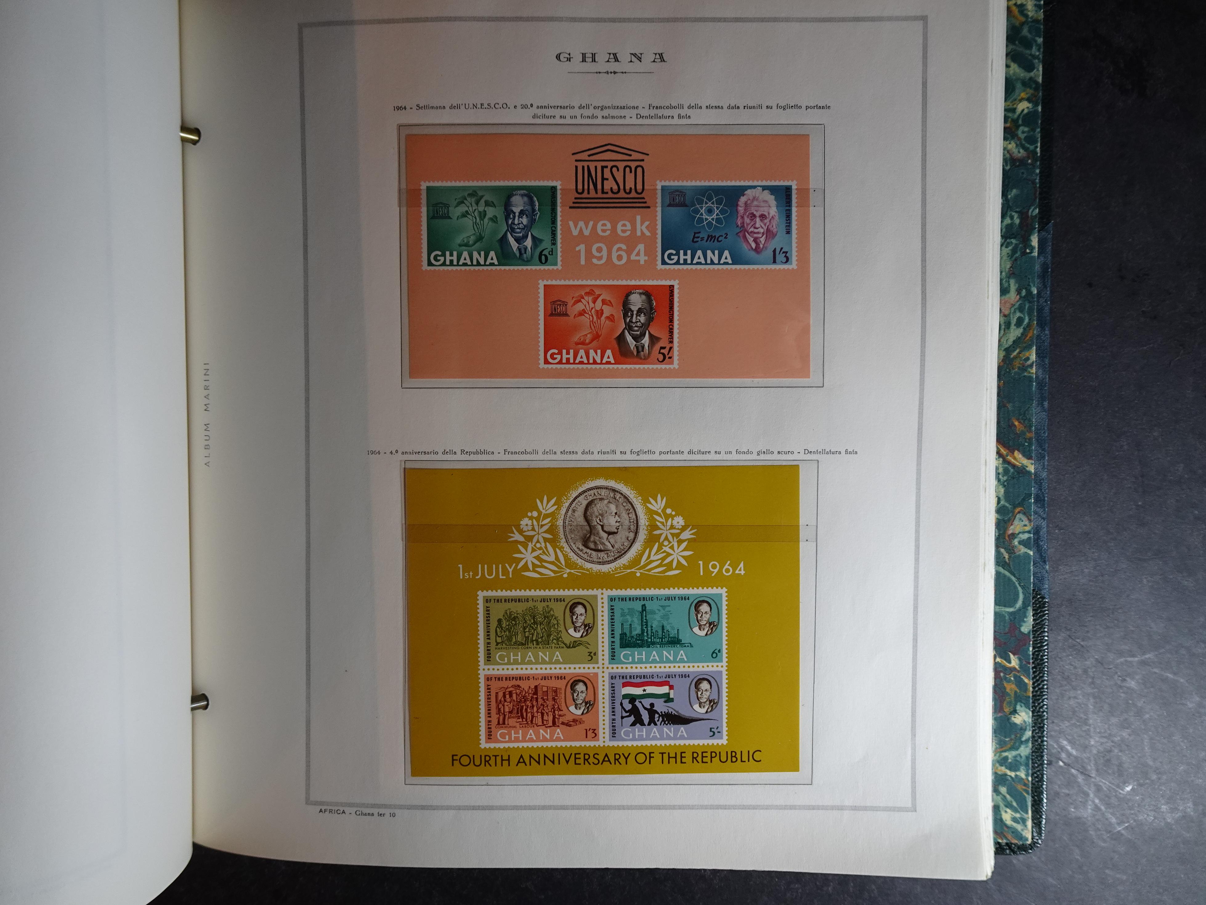 Verzameling in Marini album met Ethiopië, Ghana  Libië, Somalië en Sudan, leuke koop met veel motief. 73