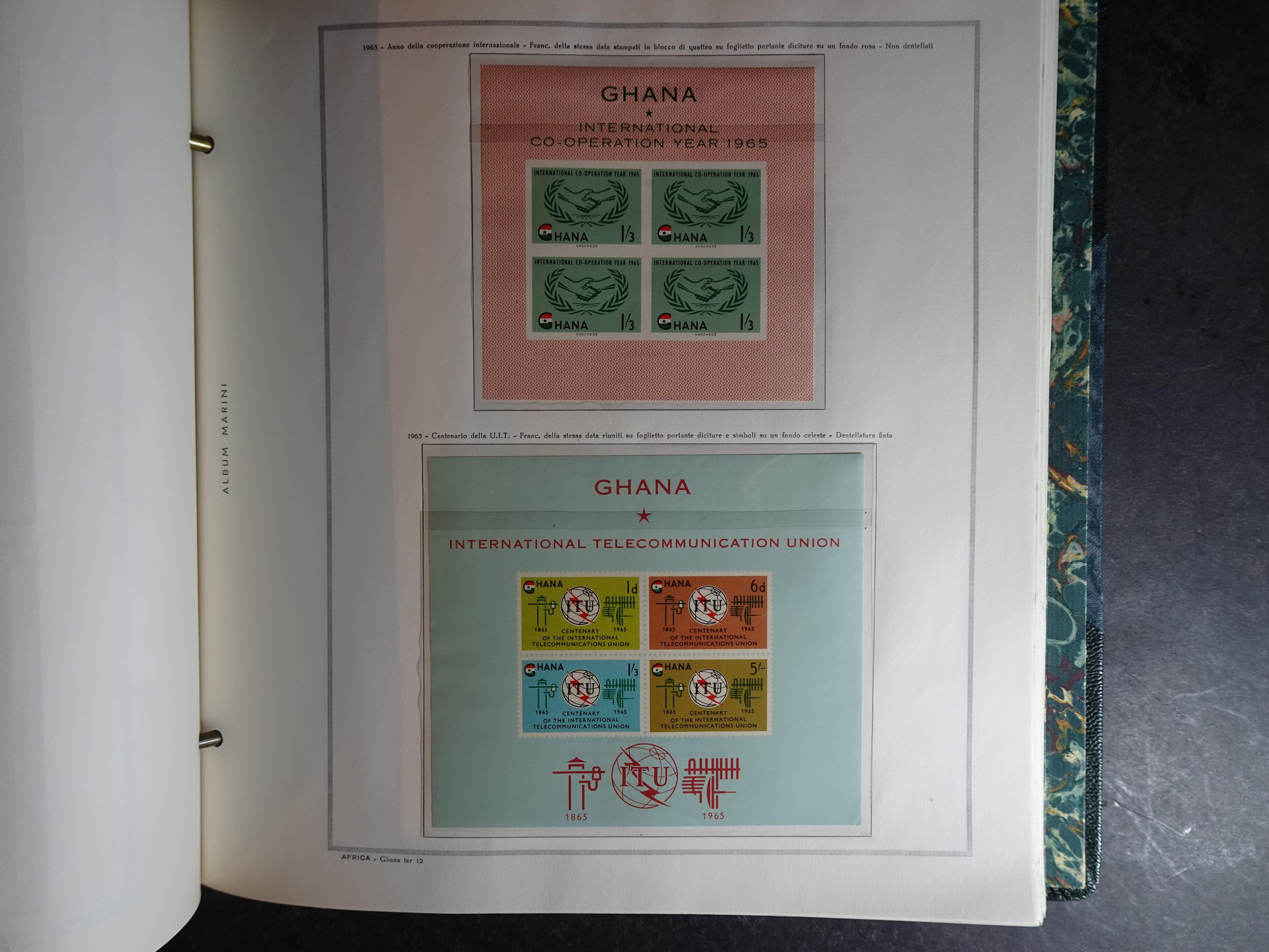 Verzameling in Marini album met Ethiopië, Ghana  Libië, Somalië en Sudan, leuke koop met veel motief. 75