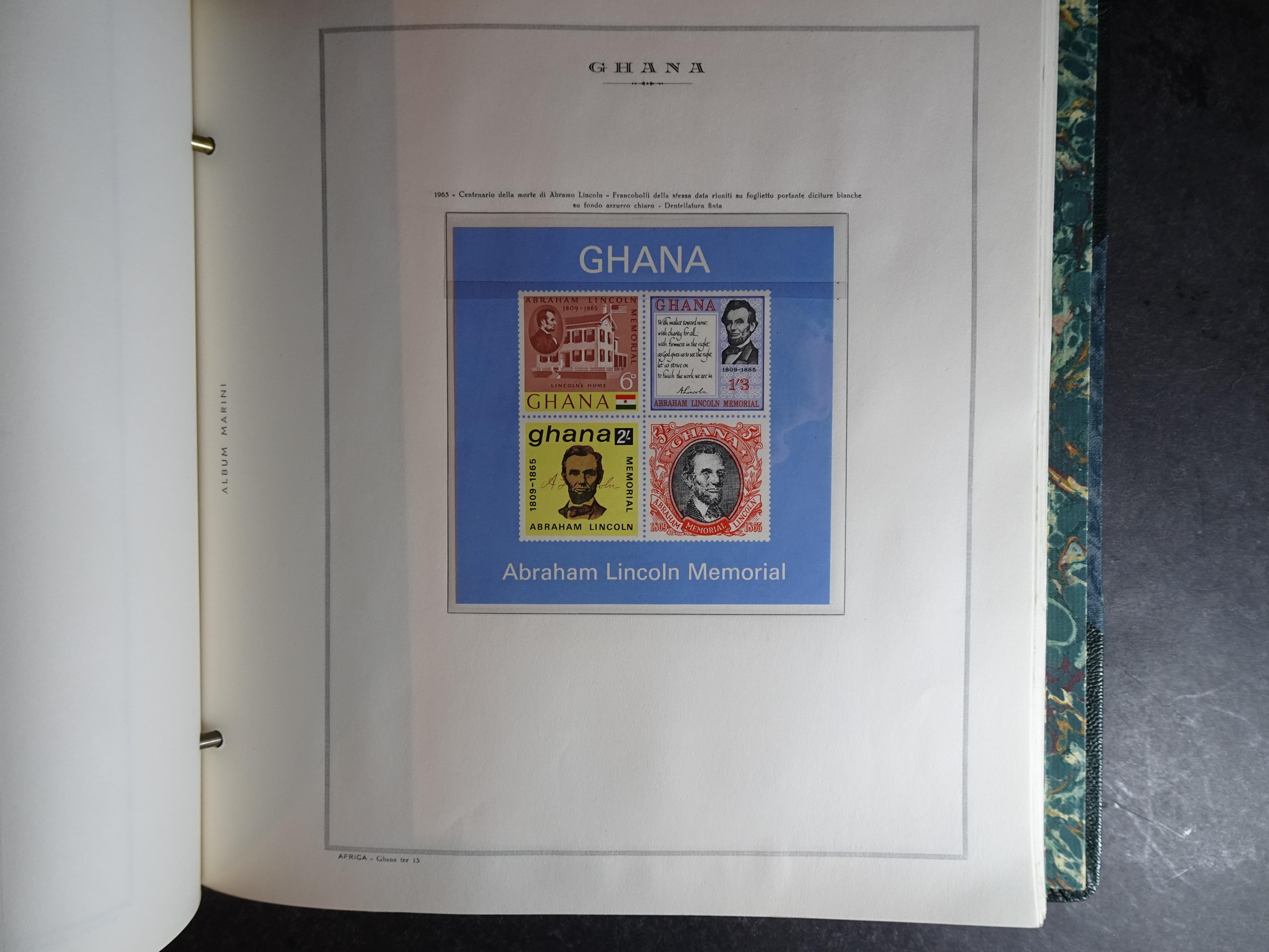 Verzameling in Marini album met Ethiopië, Ghana  Libië, Somalië en Sudan, leuke koop met veel motief. 76