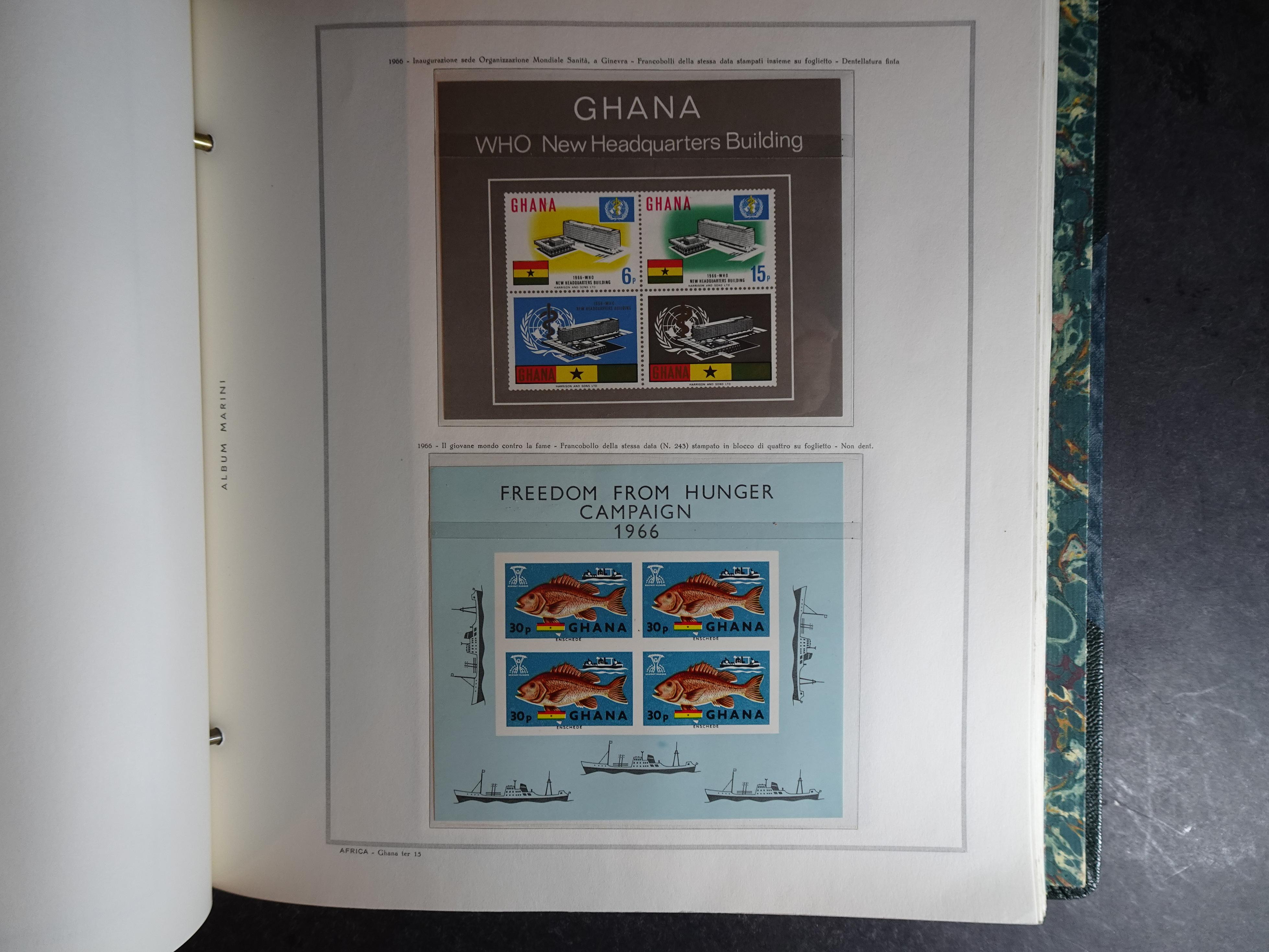 Verzameling in Marini album met Ethiopië, Ghana  Libië, Somalië en Sudan, leuke koop met veel motief. 78