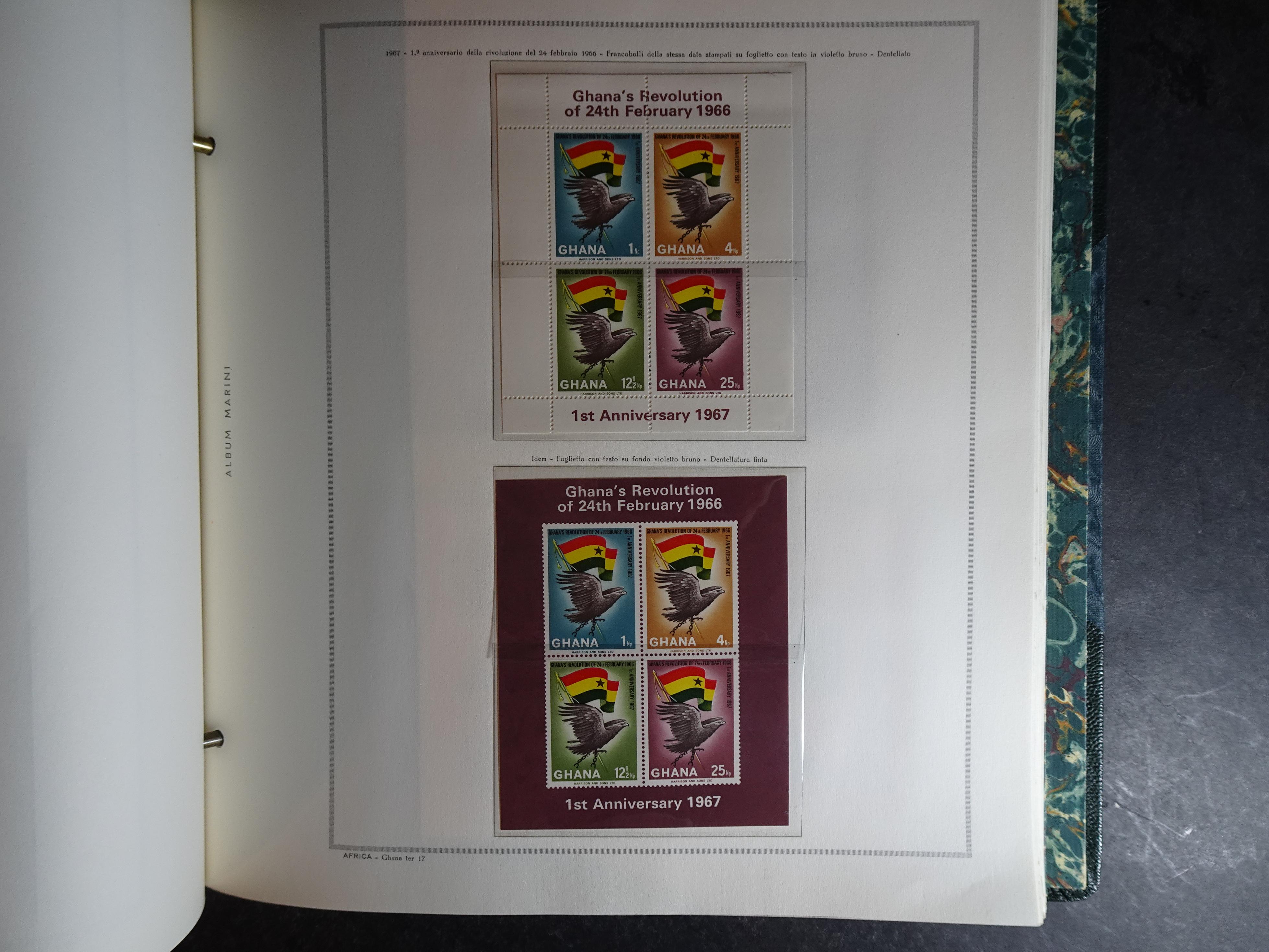 Verzameling in Marini album met Ethiopië, Ghana  Libië, Somalië en Sudan, leuke koop met veel motief. 80